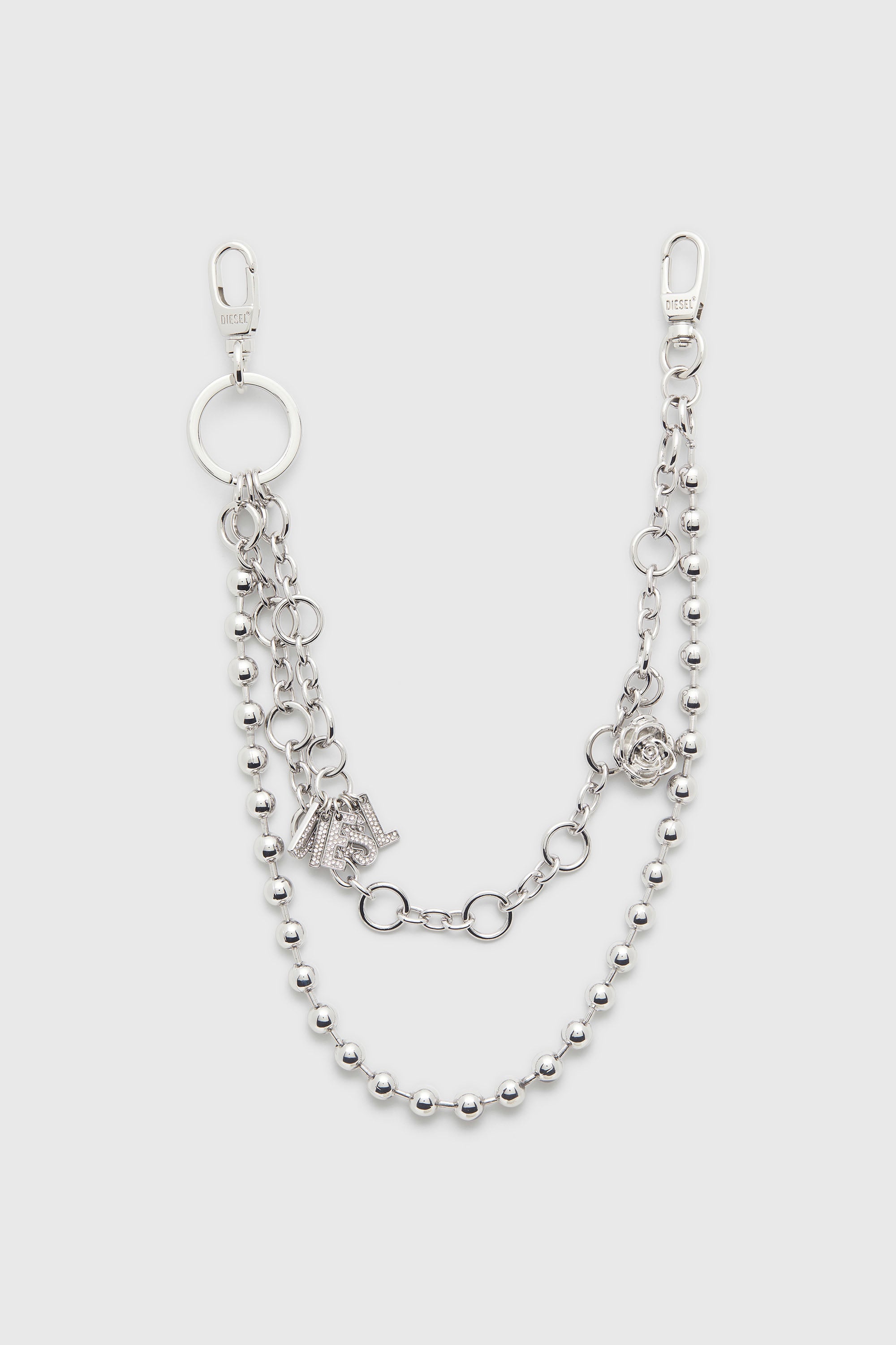 Diesel - CHAIN-D II L, Female's チェーンチャーム in シルバー - 1