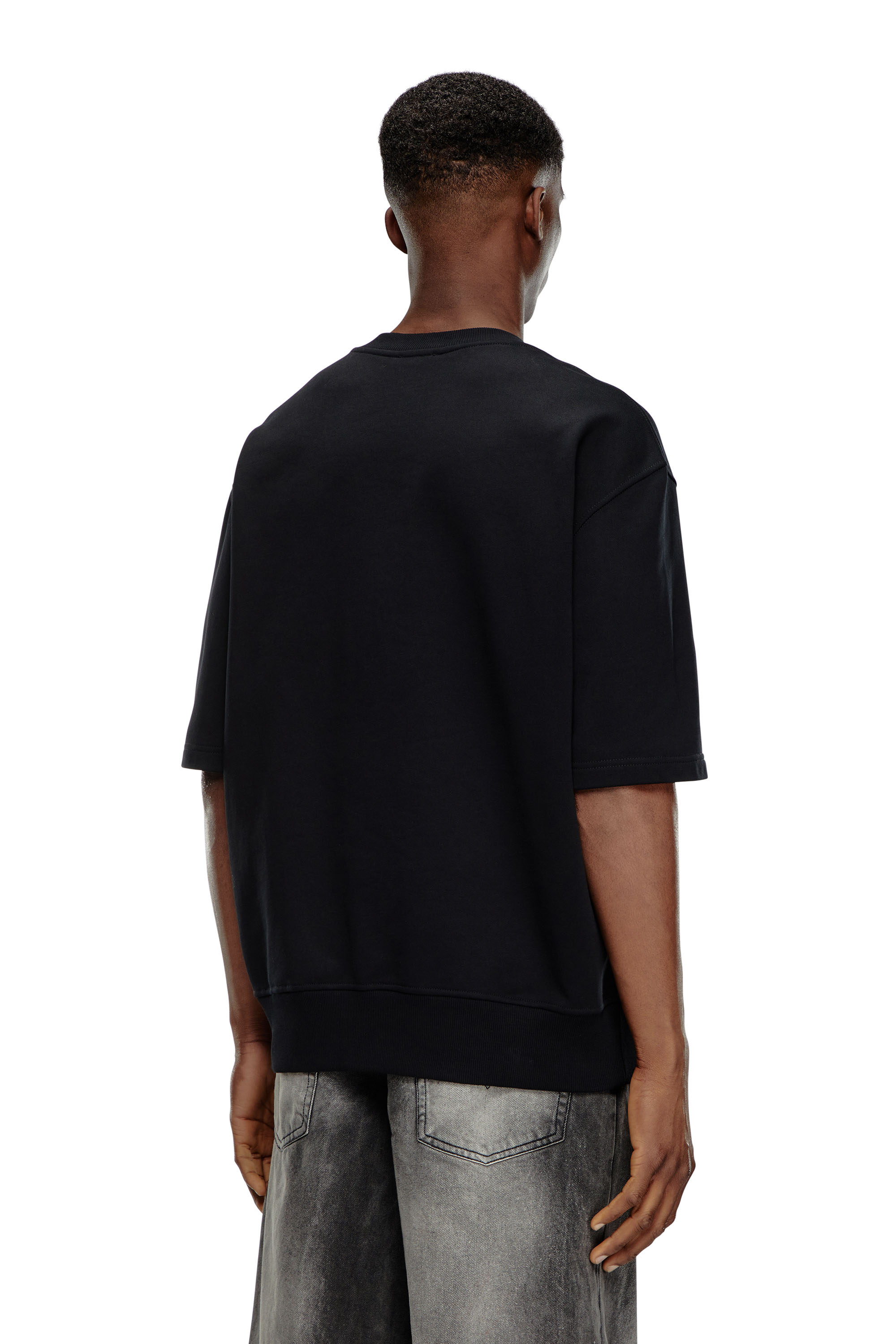 Diesel - S-COOLING-L1, Male's スウェットプルオーバー半そで in ブラック - 5