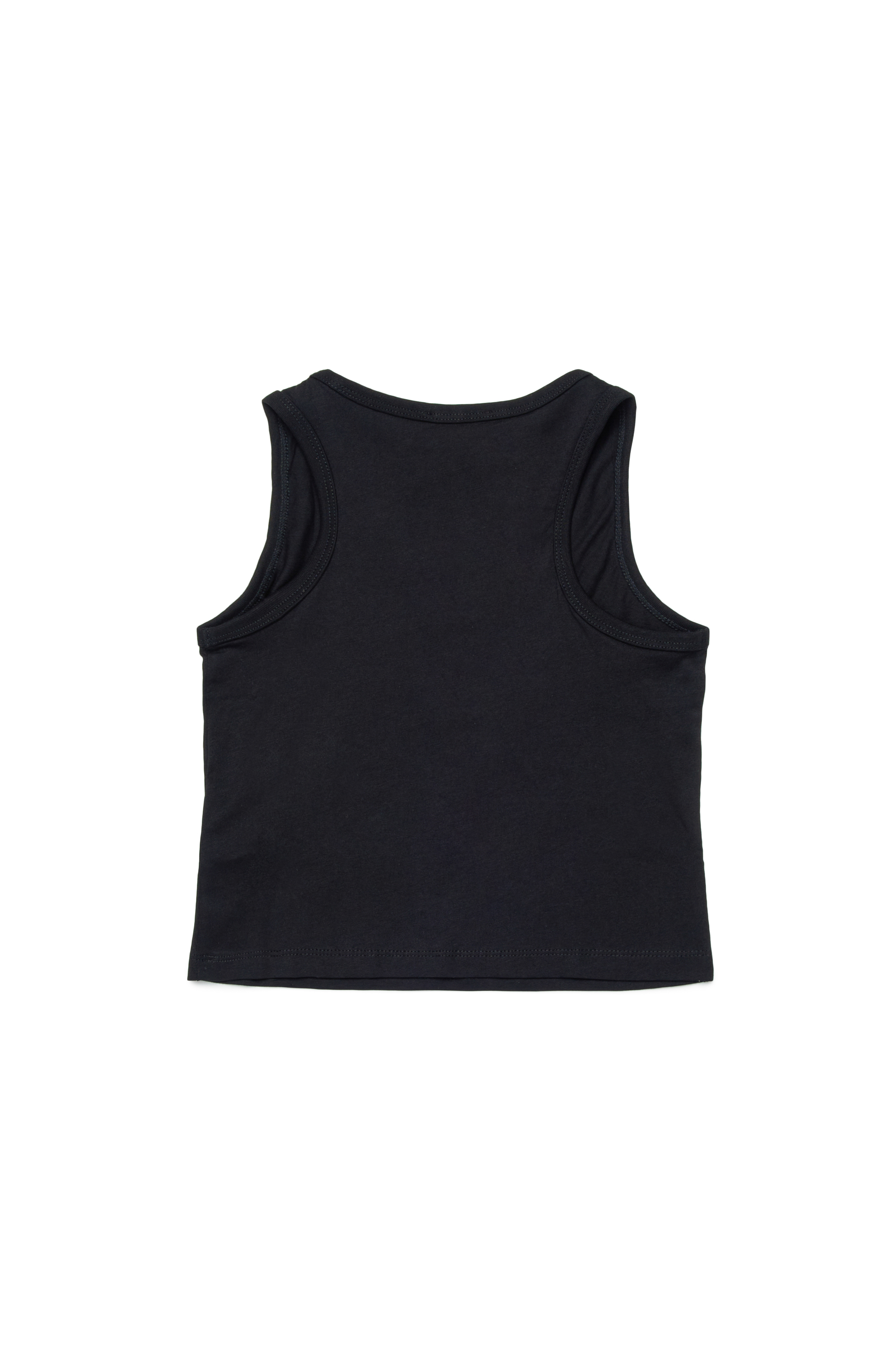 Diesel - TASPYRD, Female's Tank top with D logo patch in ブラック - 2