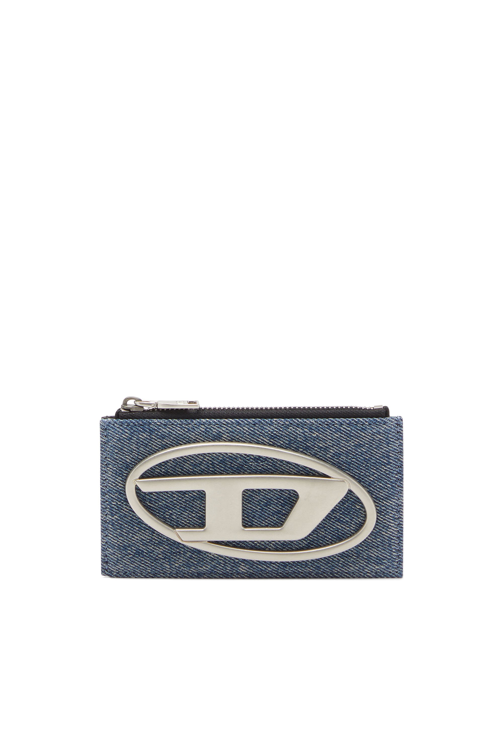 Diesel - 1DR CARD HOLDER III, Female's Card holder in denim and leather in null - 1
