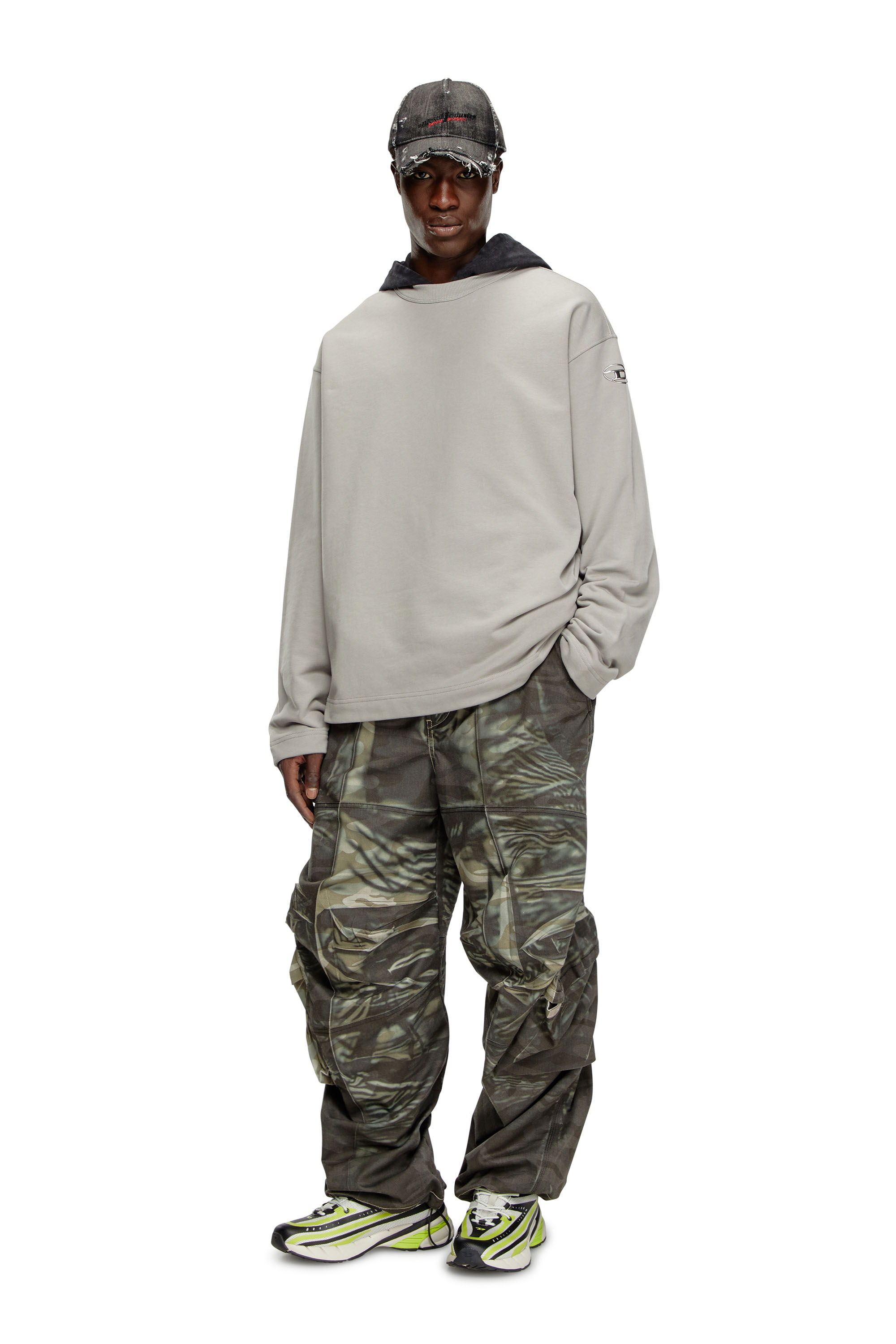 Diesel - S-MACSIS-OD, Male's スウェットプルオーバー in グレー - 1