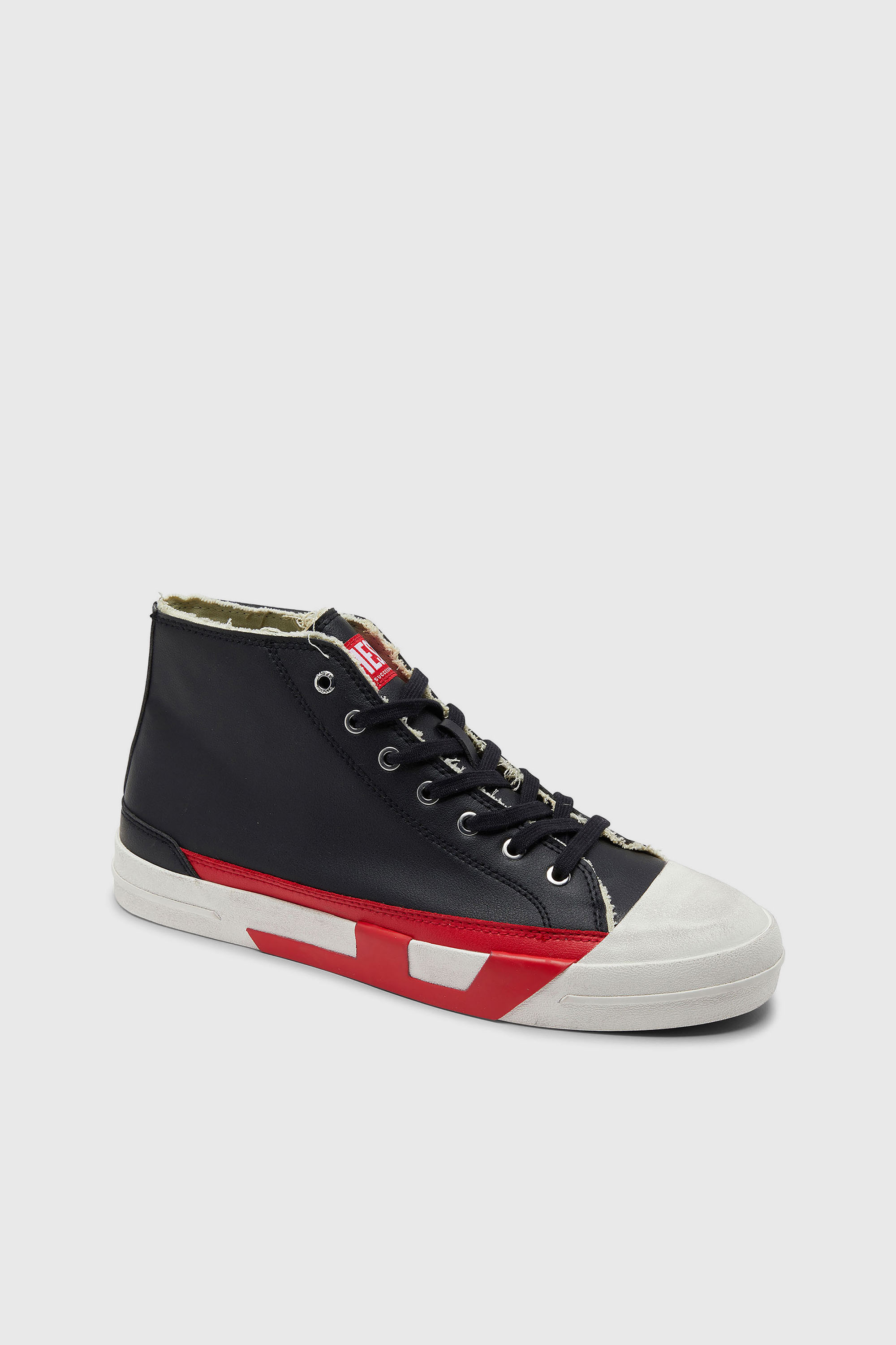 Diesel - S-D-VERSE MID II, Male's ミッドカットスニーカー in ブラック/レッド - 6