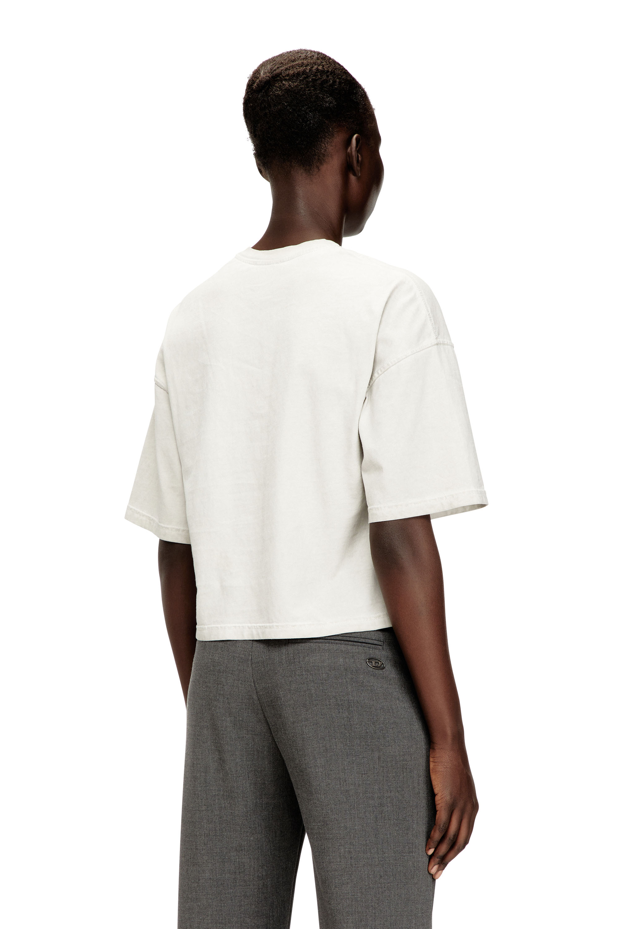Diesel - T-CROPYN-S1, Female's Tシャツ in ライトグレー - 4