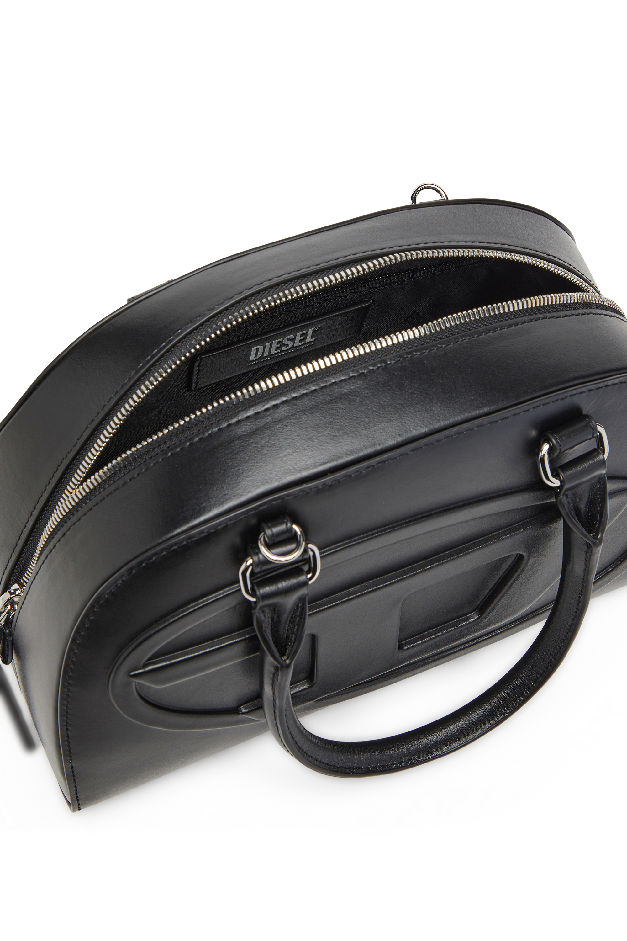 Diesel - 1DR DOME TOP HANDLE, Female's Leather bowling bag in ブラック - 4