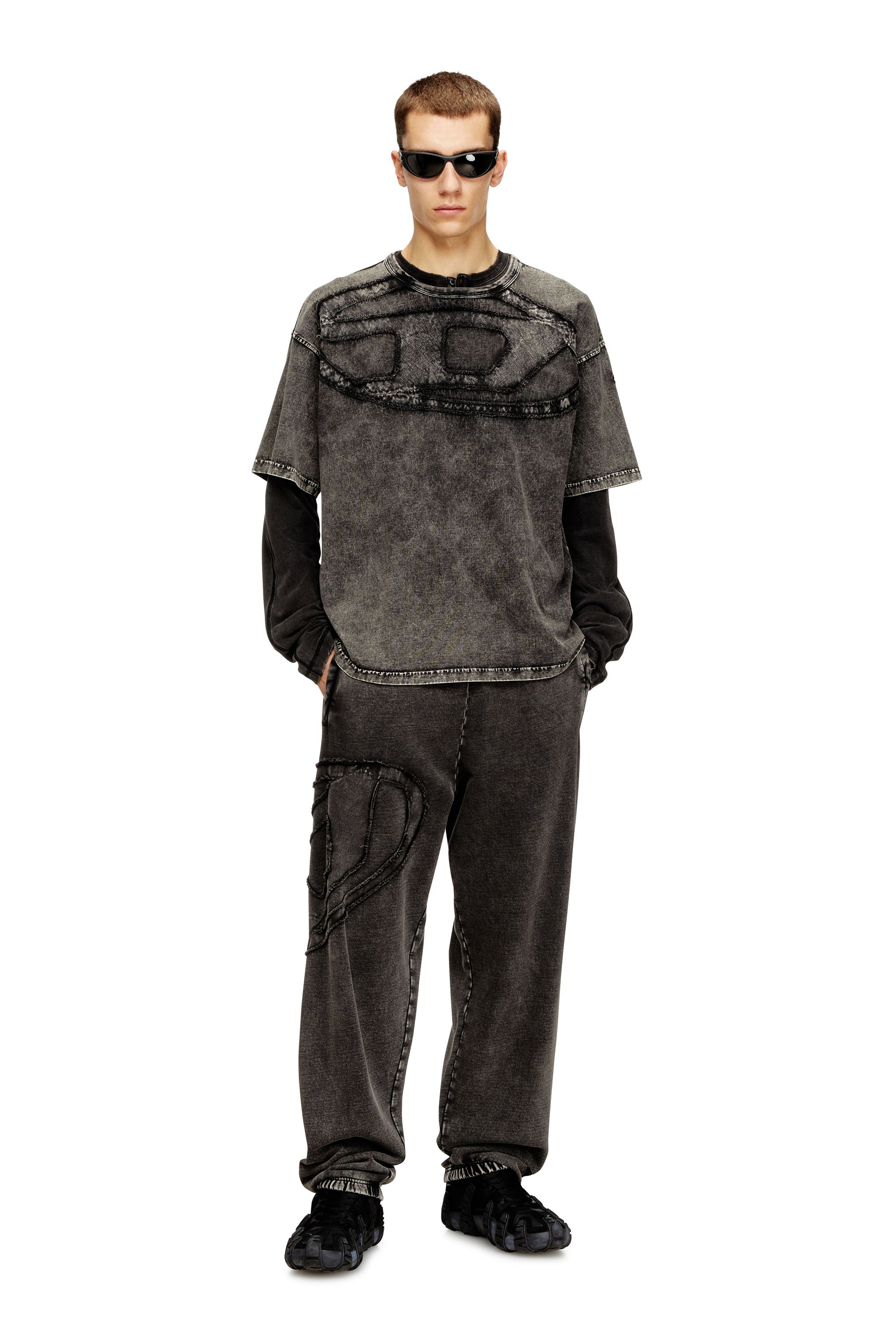 Diesel - T-BOXT-DEN, Male's Tシャツ in ダークグレー - 2