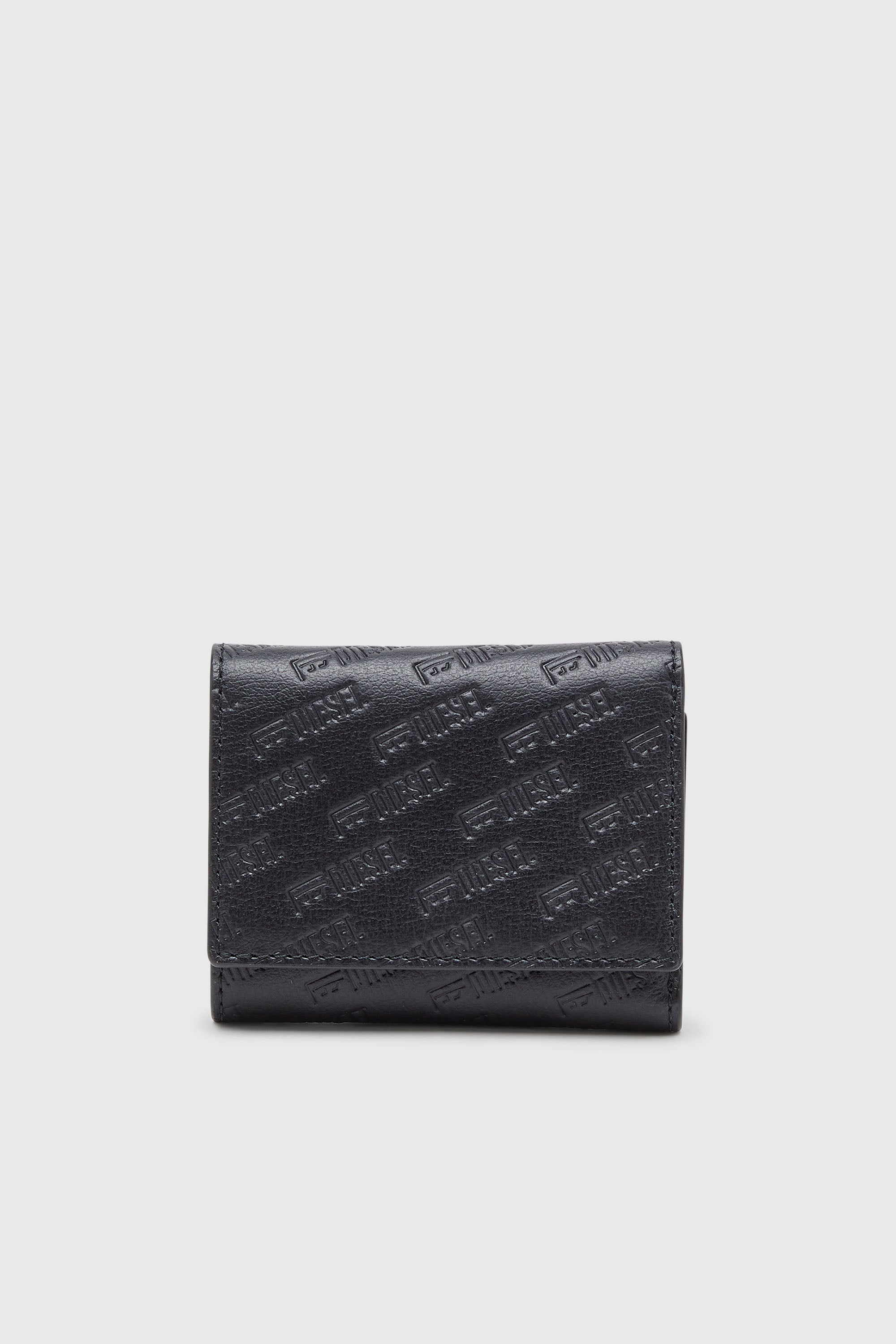 Diesel - MONOGRAM TRI-FOLD COIN S 3D, Male's 三つ折りウォレット in ブラック - 1