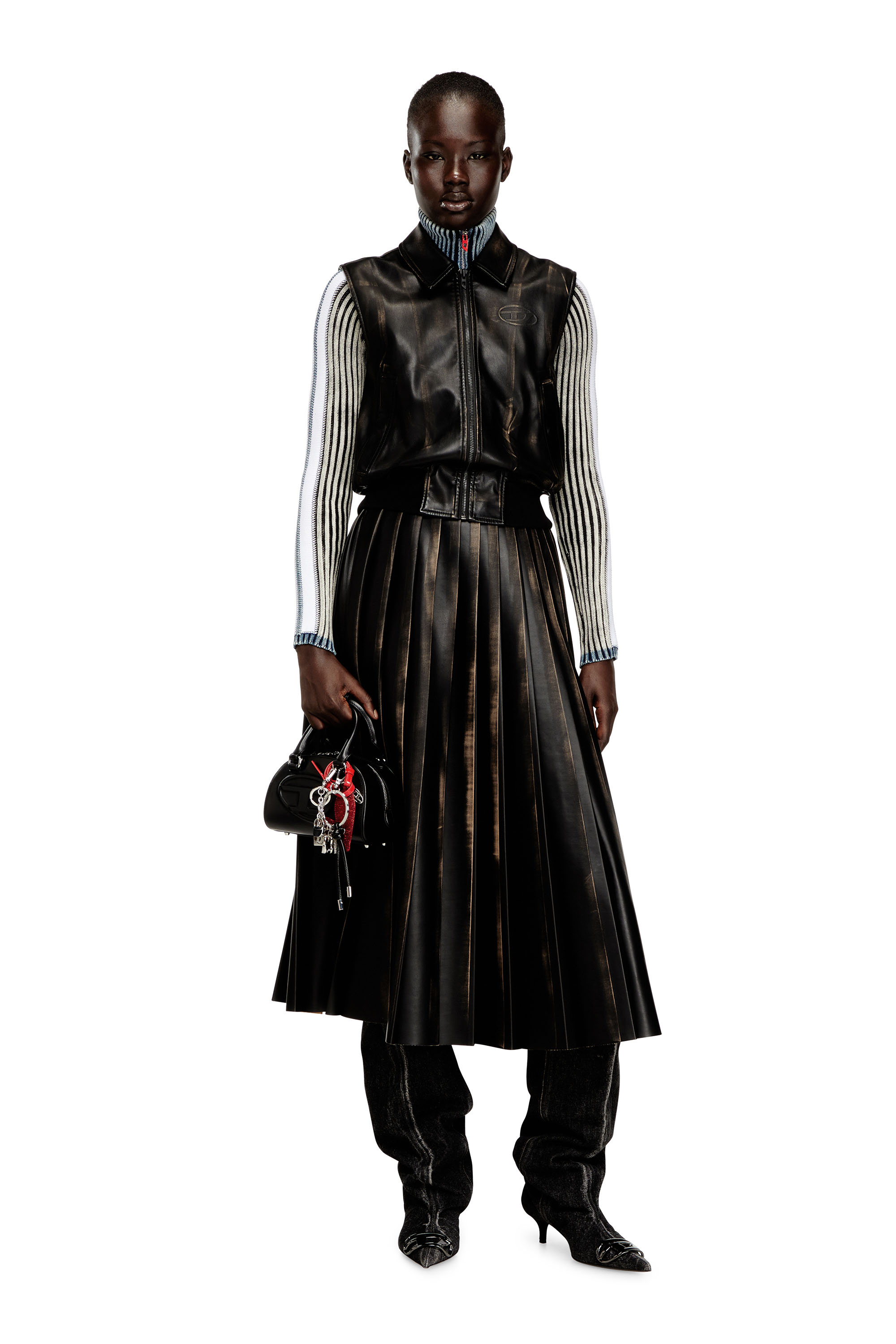 Diesel - G-INKO, Female's スリーブレスジャケット in ブラウン - 1