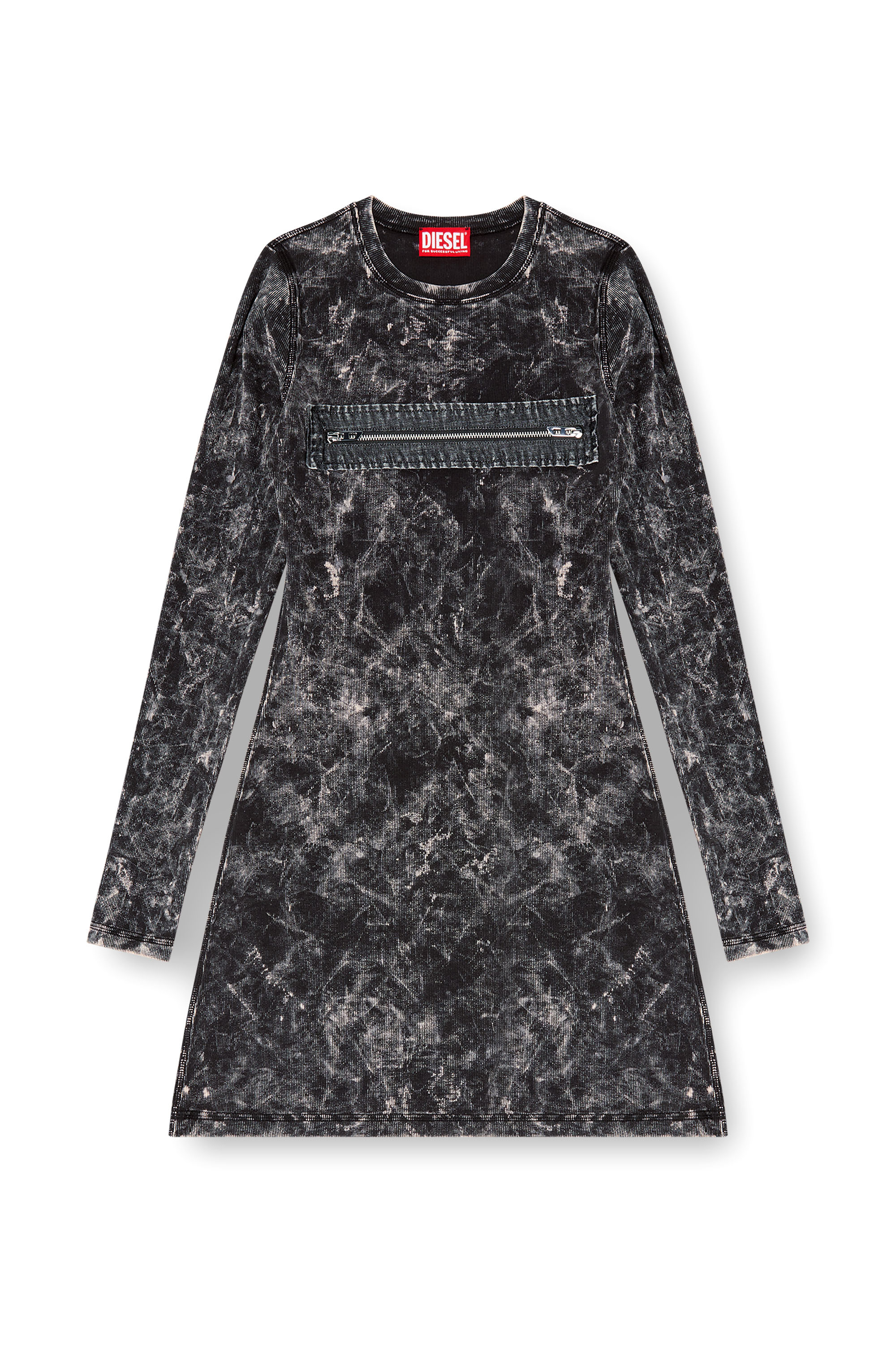 Diesel - D-ERCO, Female's Short dress with zipped cut-out in ブラック - 4