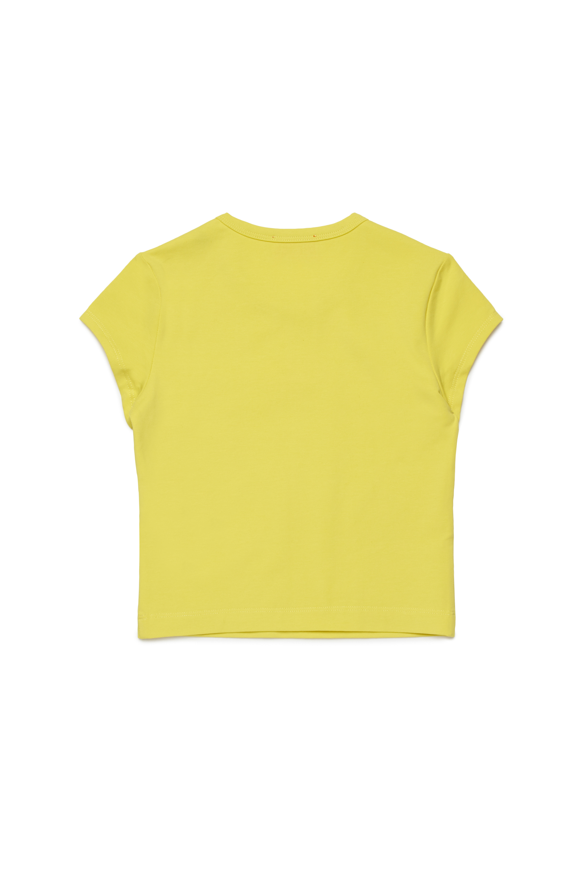 Diesel - TANGIE, Female's T-shirt with cut-out Oval D logo in イエロー - 2