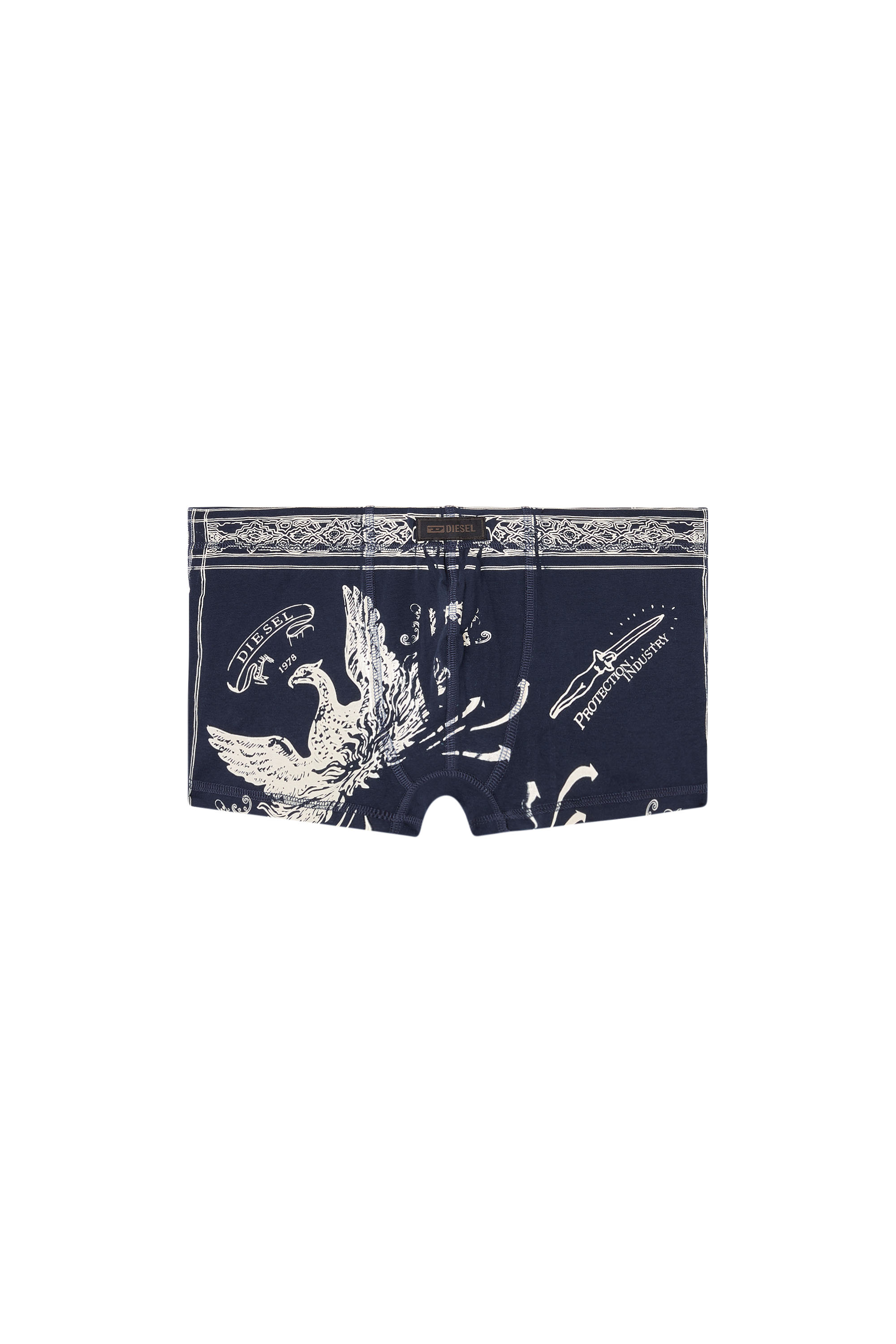 Diesel - DAMIEN-UTLT, Male's Boxer briefs with Phoenix print in ブルー - 4