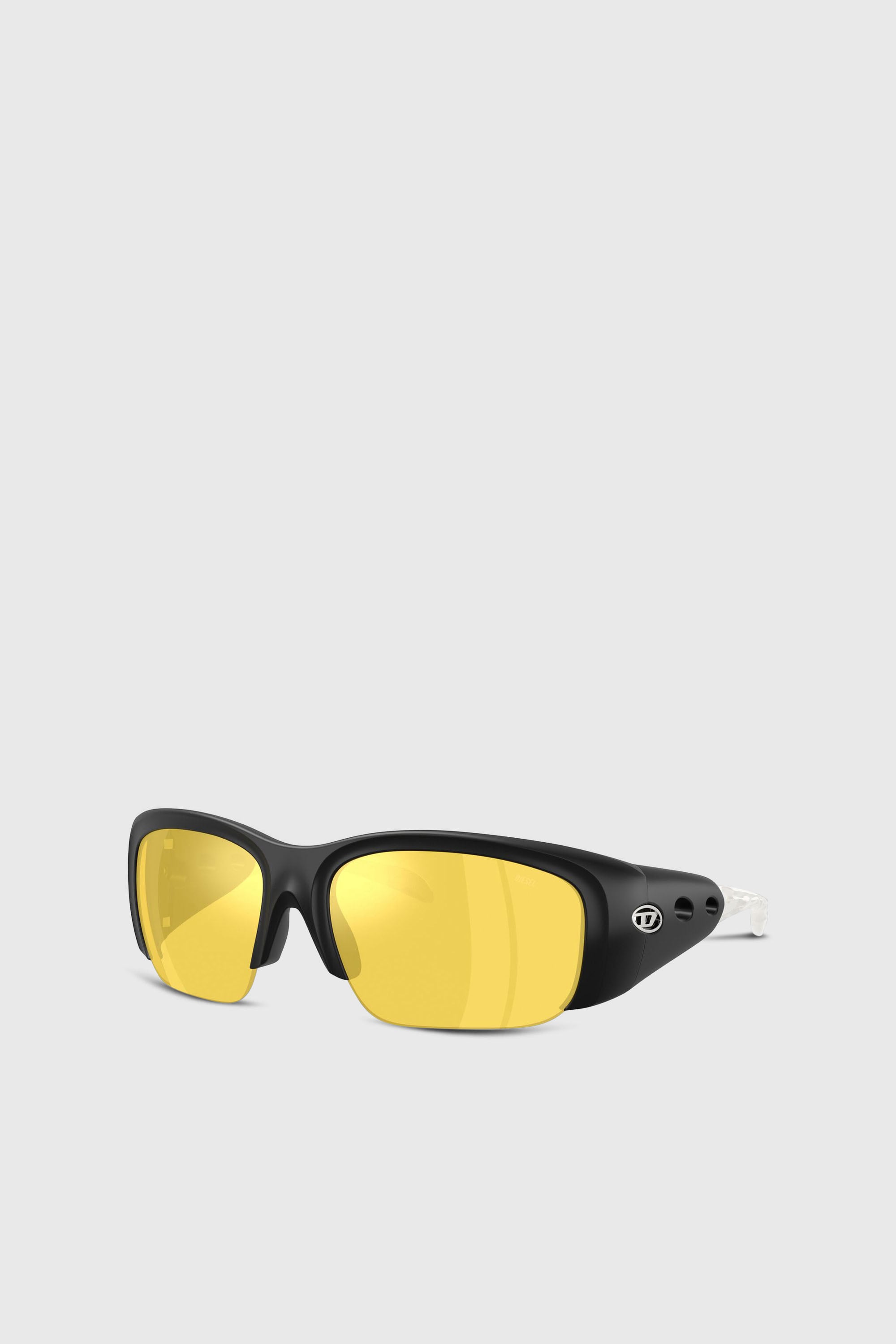Diesel - 0DL3016U, Unisex's Wrap-around shape sunglasses in ベージュ/イエロー - 2