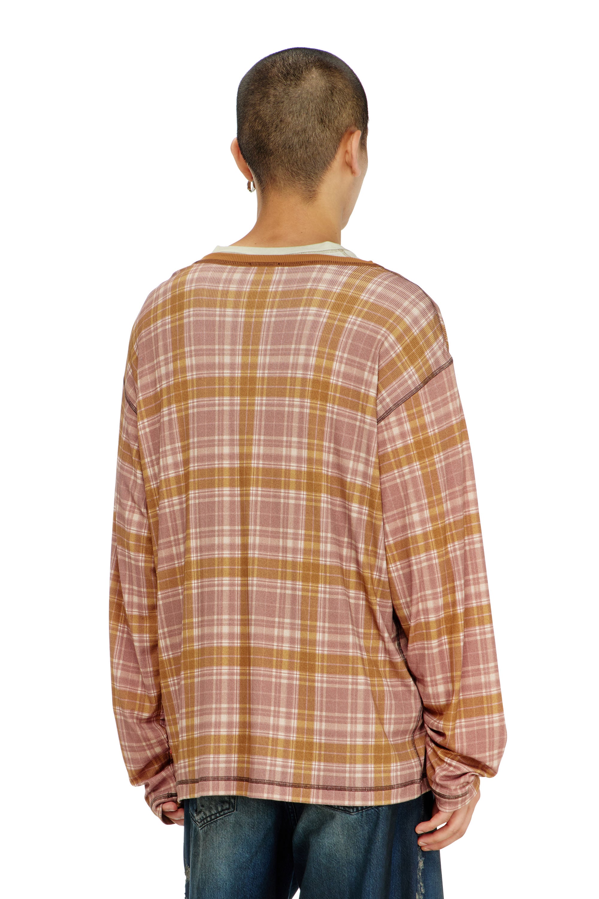 Diesel - T-JOY-LS, Male's 長袖Tシャツ in ライトブラウン - 4