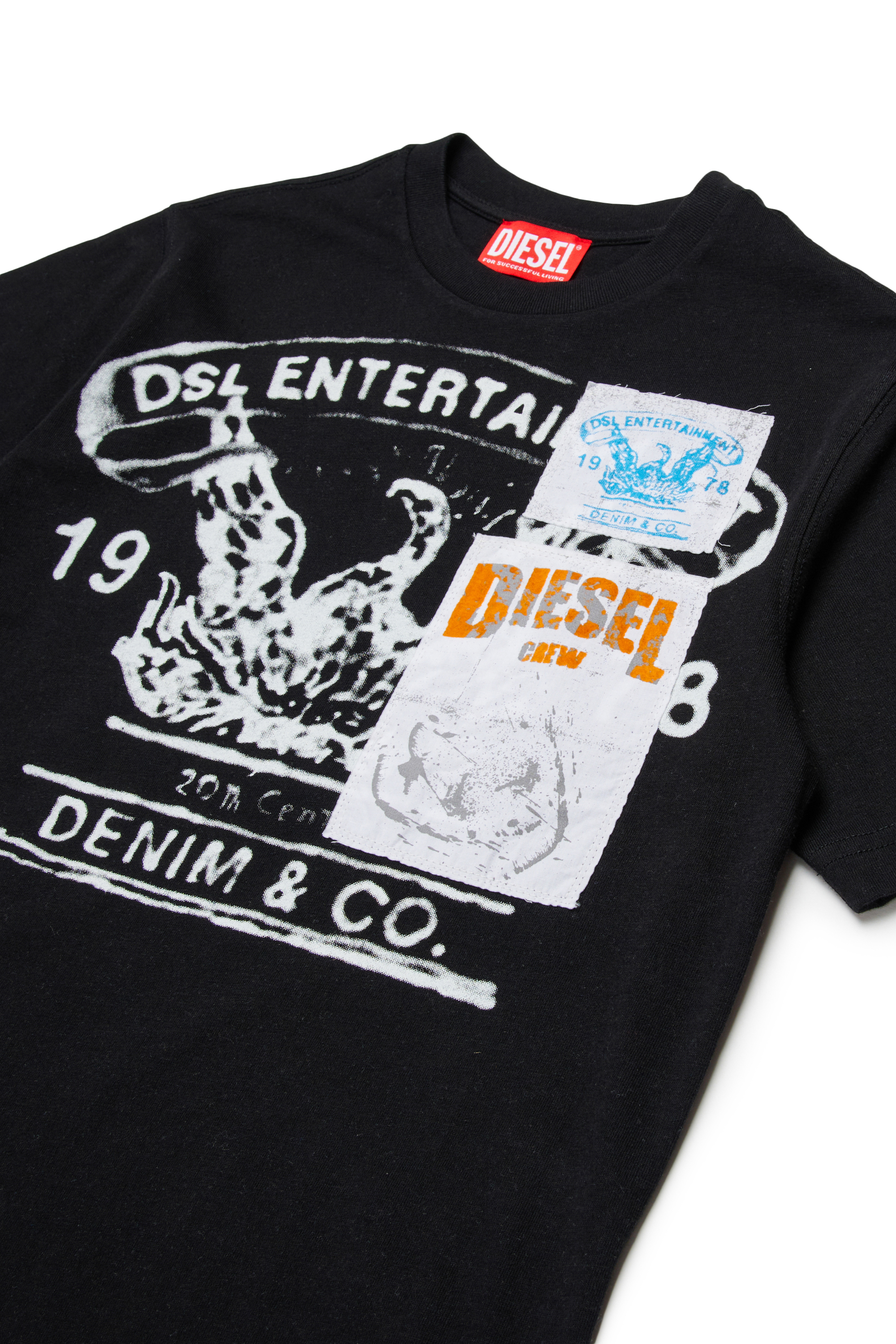 Diesel - TDERSIM OVER, Male's Tシャツ in ブラック - 3