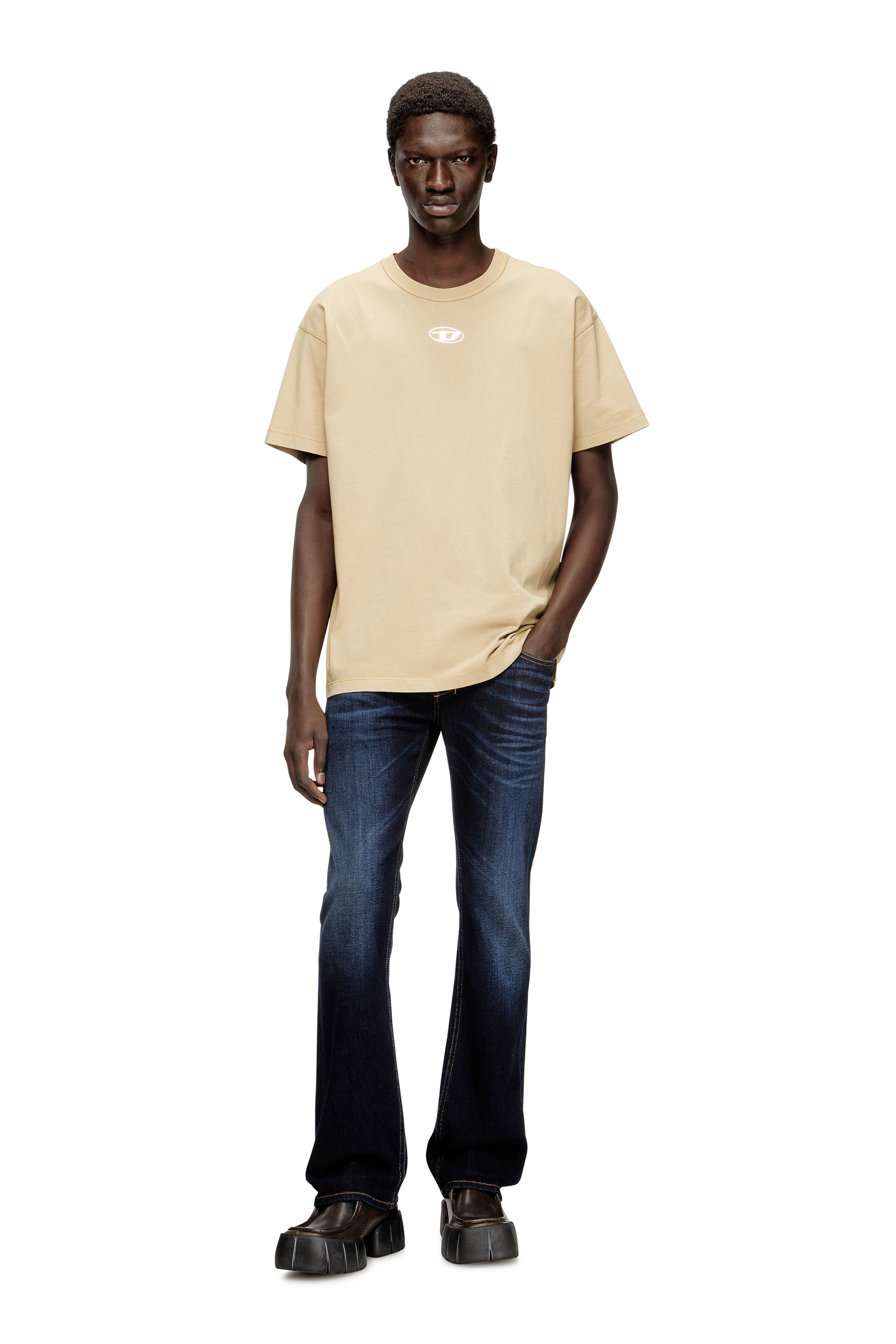 Diesel - T-NORM-IOD, Male's Tシャツ in ベージュ - 1