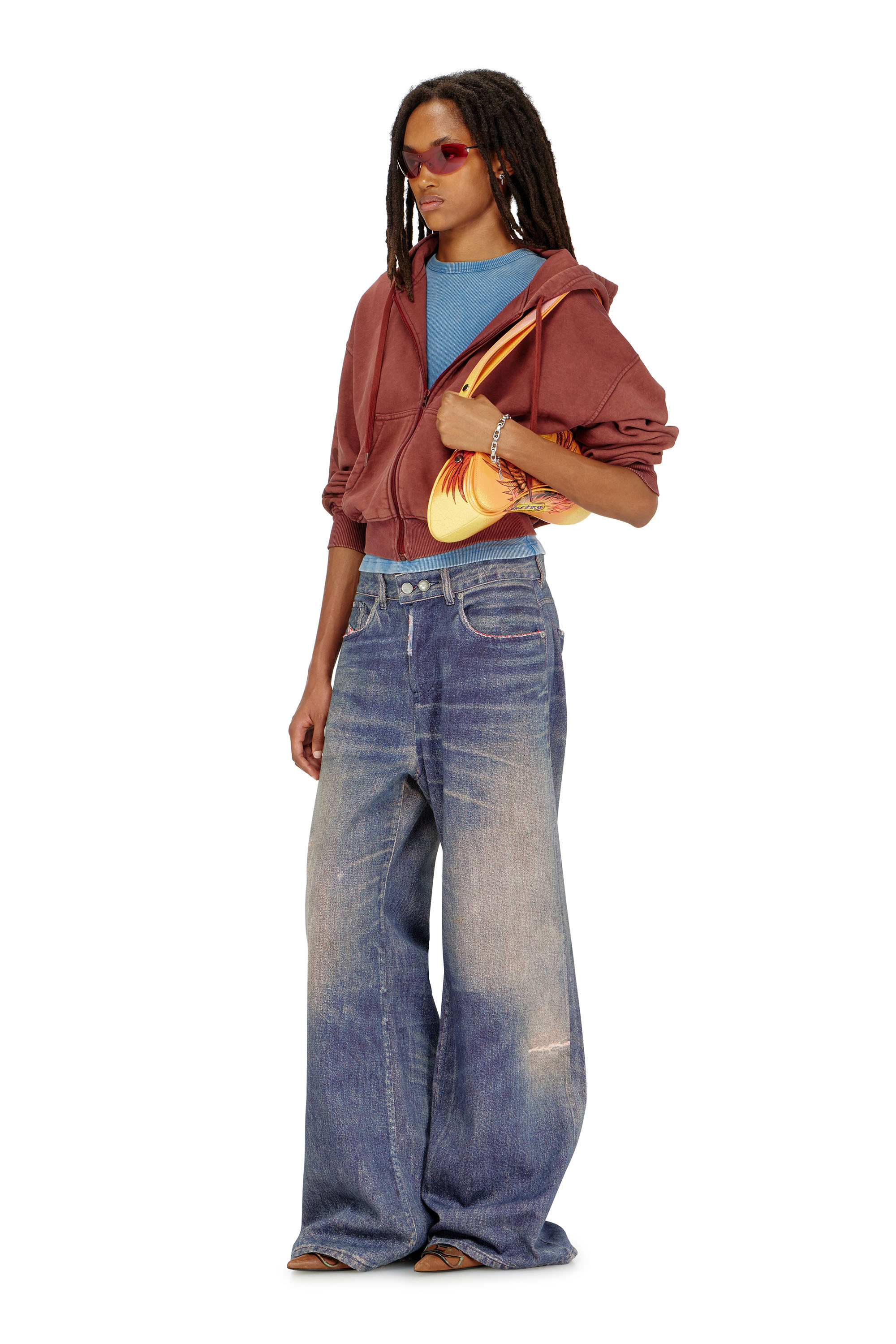 Diesel - Female's Relaxed Jeans 1996 D-Sire 09P95, ダークブルー - 1