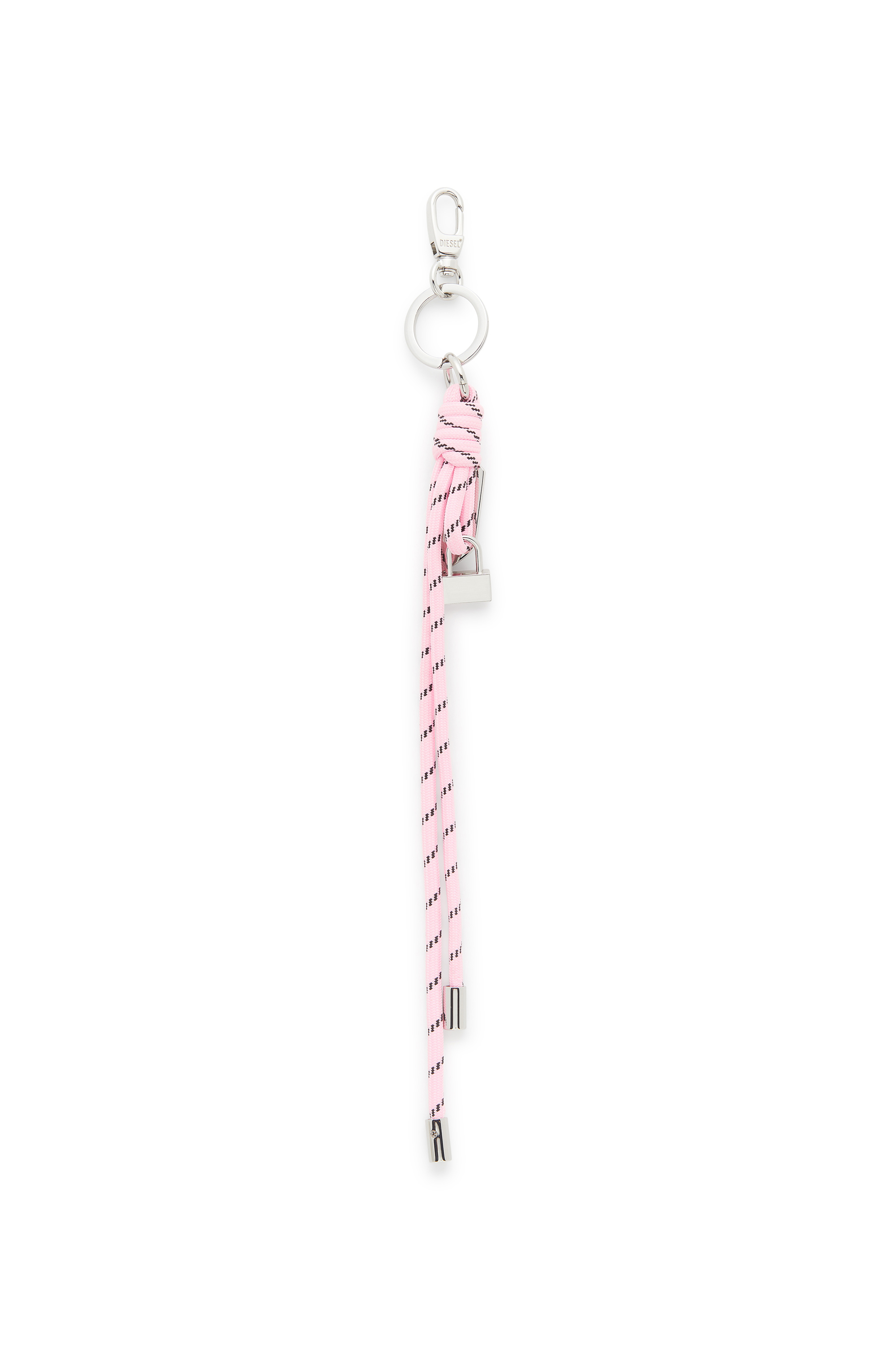 Diesel - ROPE II, Unisex's Metal and rope charm with Diesel pendant in ピンク / ホワイト - 2