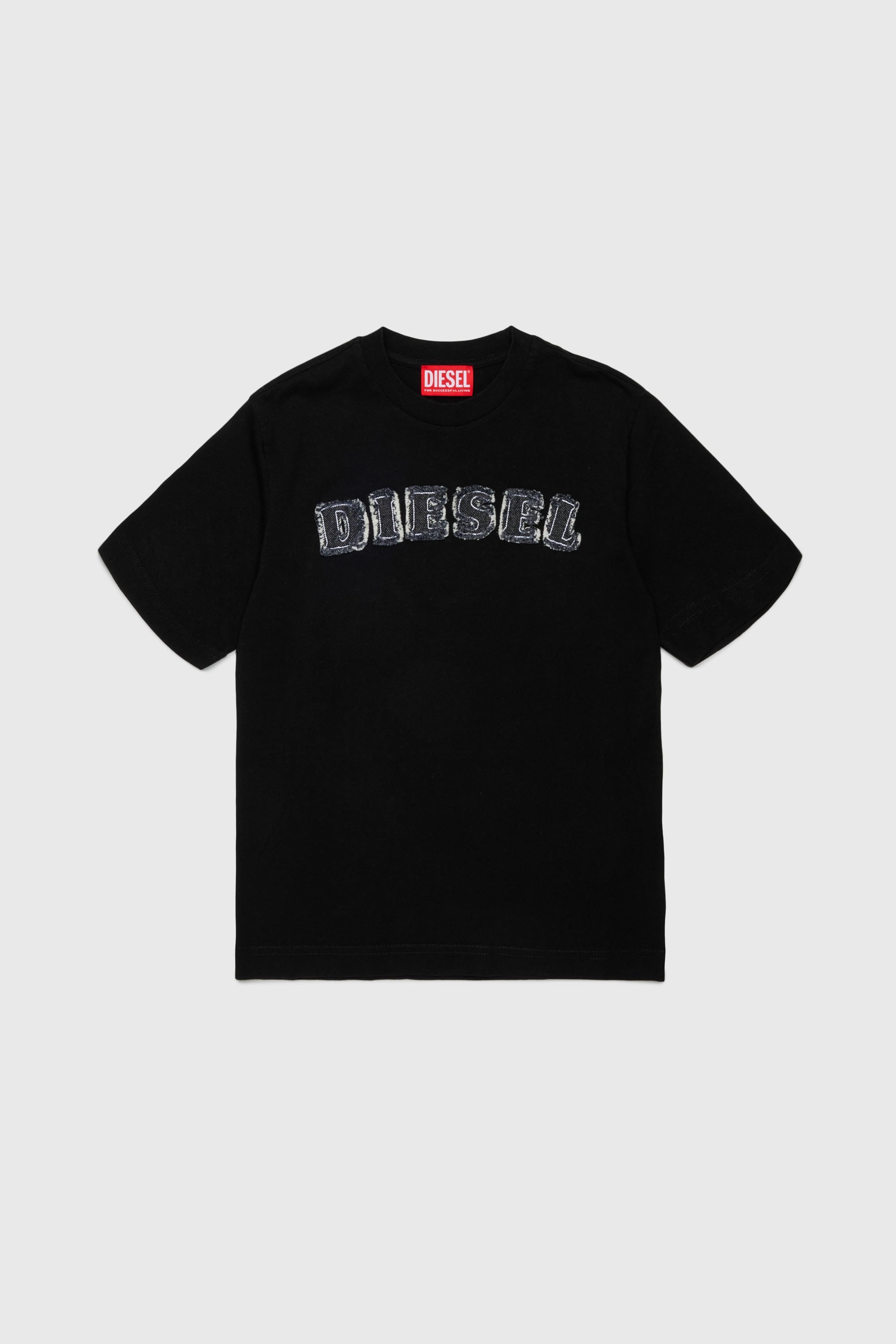 Diesel - TJEANS OVER, Male's Tシャツ in ブラック - 1