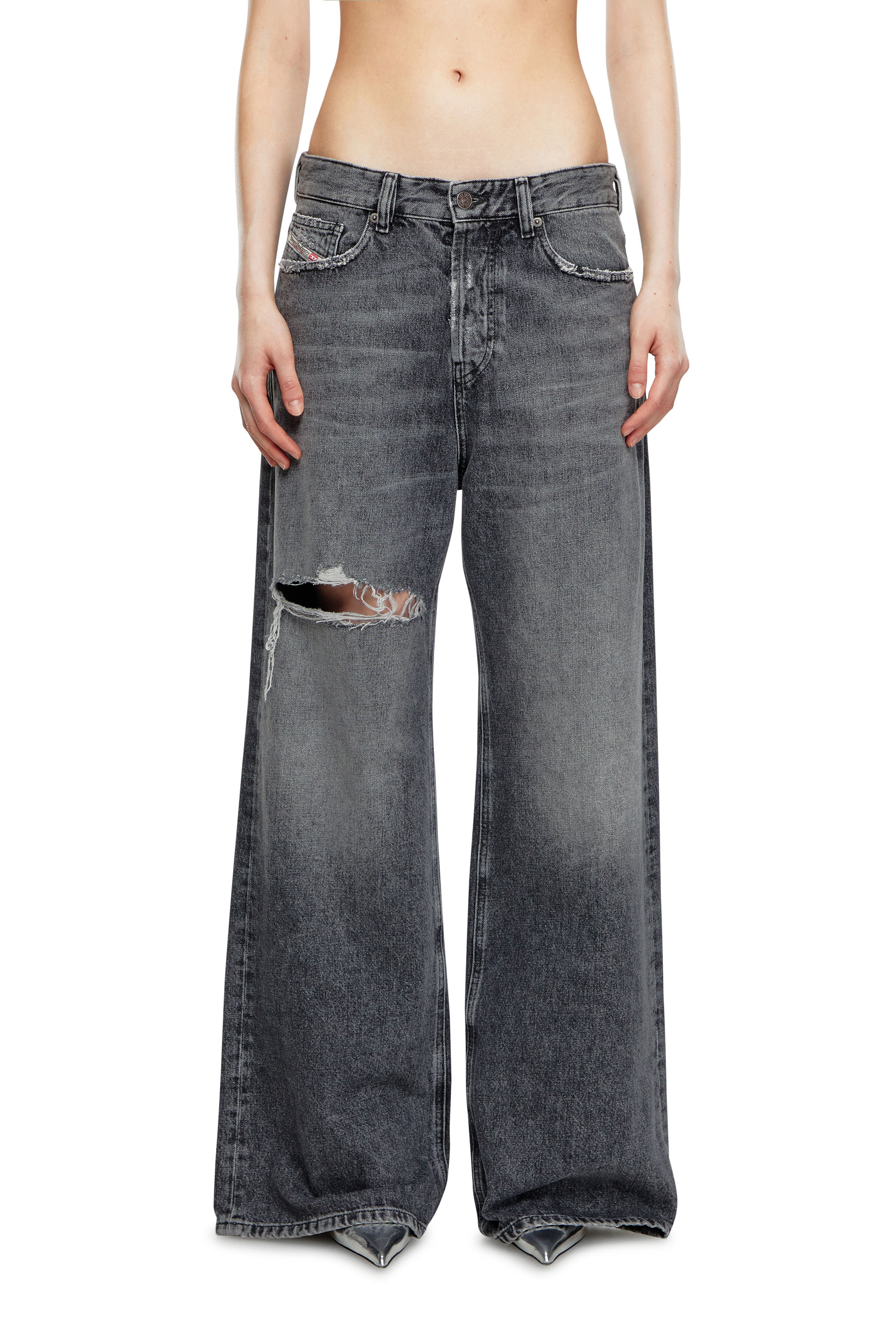 Diesel - Female's Relaxed Jeans 1996 D-Sire 007X4, ブラック/ダークグレー - 2