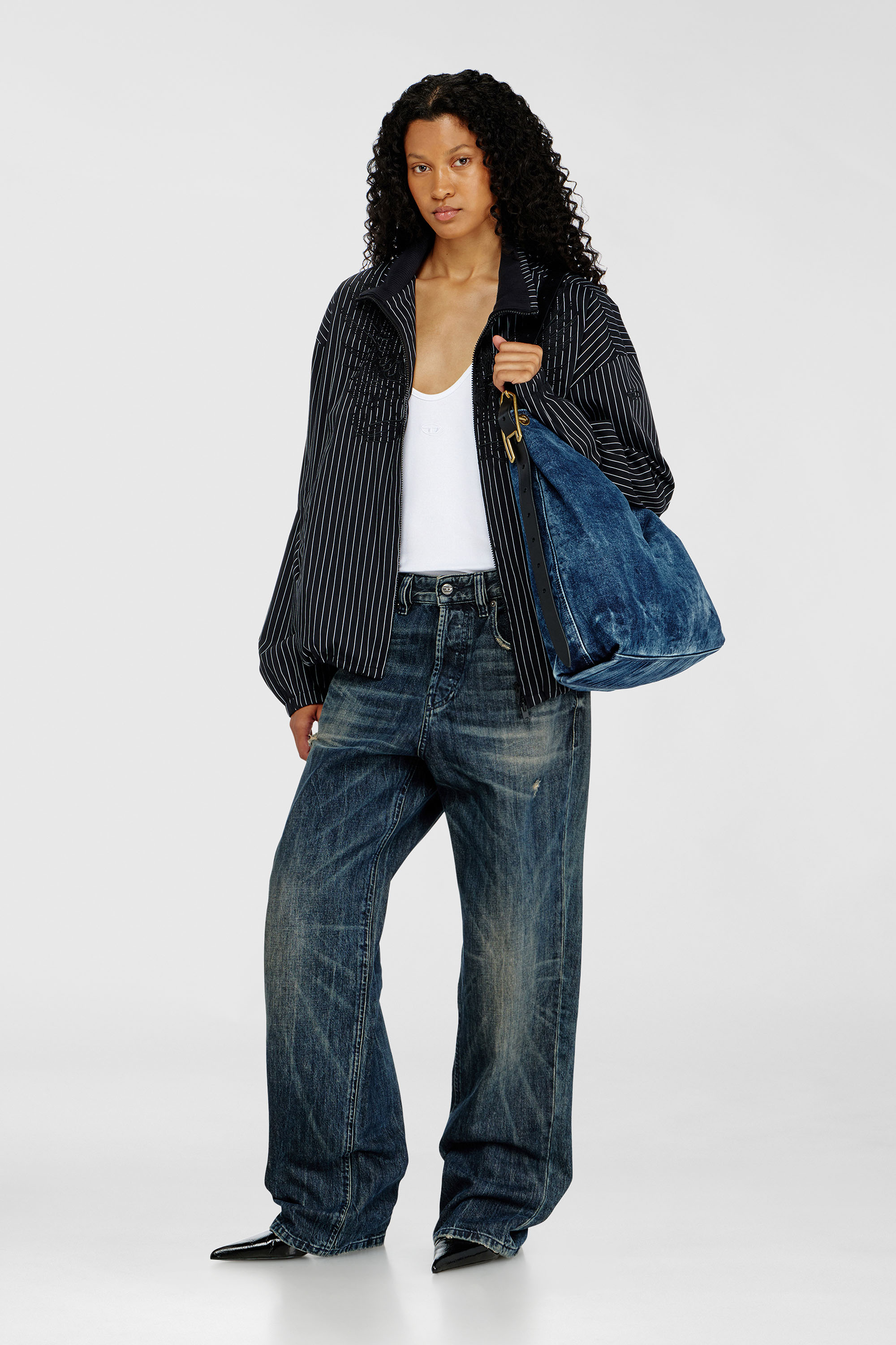 Diesel - D-LINE HOBO L, Female's ホーボーバッグ in ミディアムブルー - 1