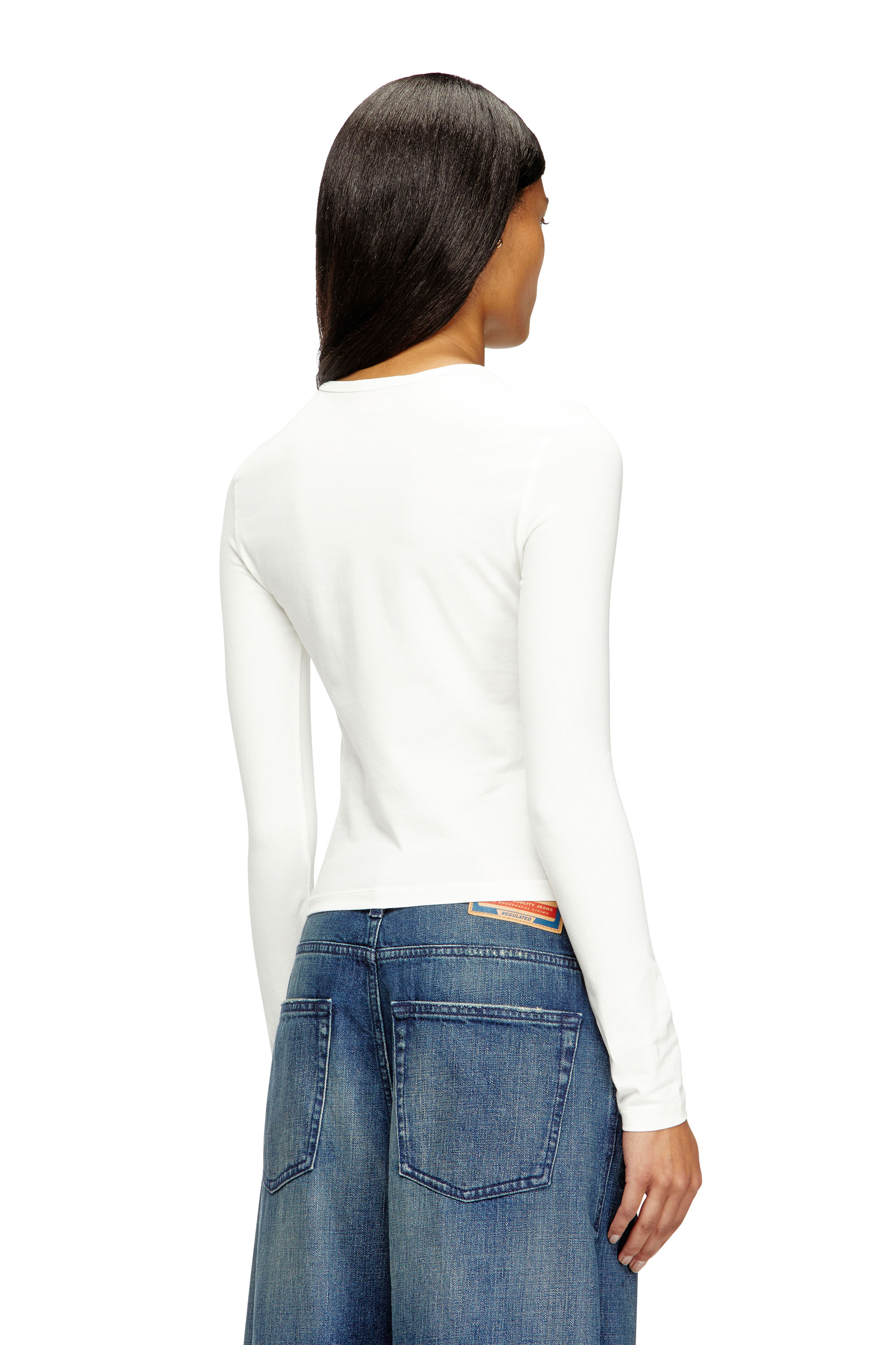 Diesel - T-UNCUTIESLONG-LS-OD, Female's 長袖トップ in ホワイト - 4