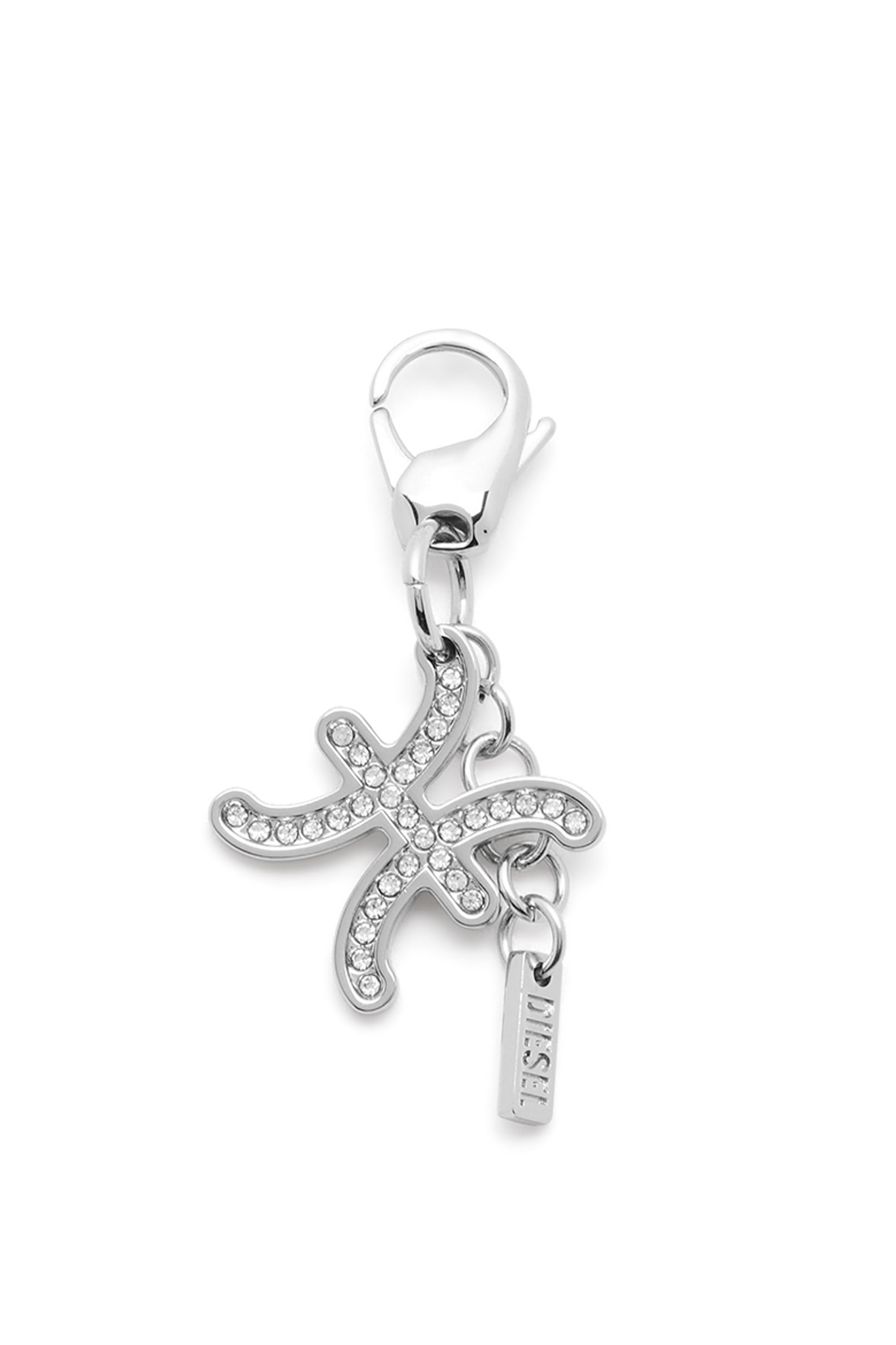 Diesel - CHARM PISCES, Unisex's Metal Pisces charm with rhinestones in シルバー - 1