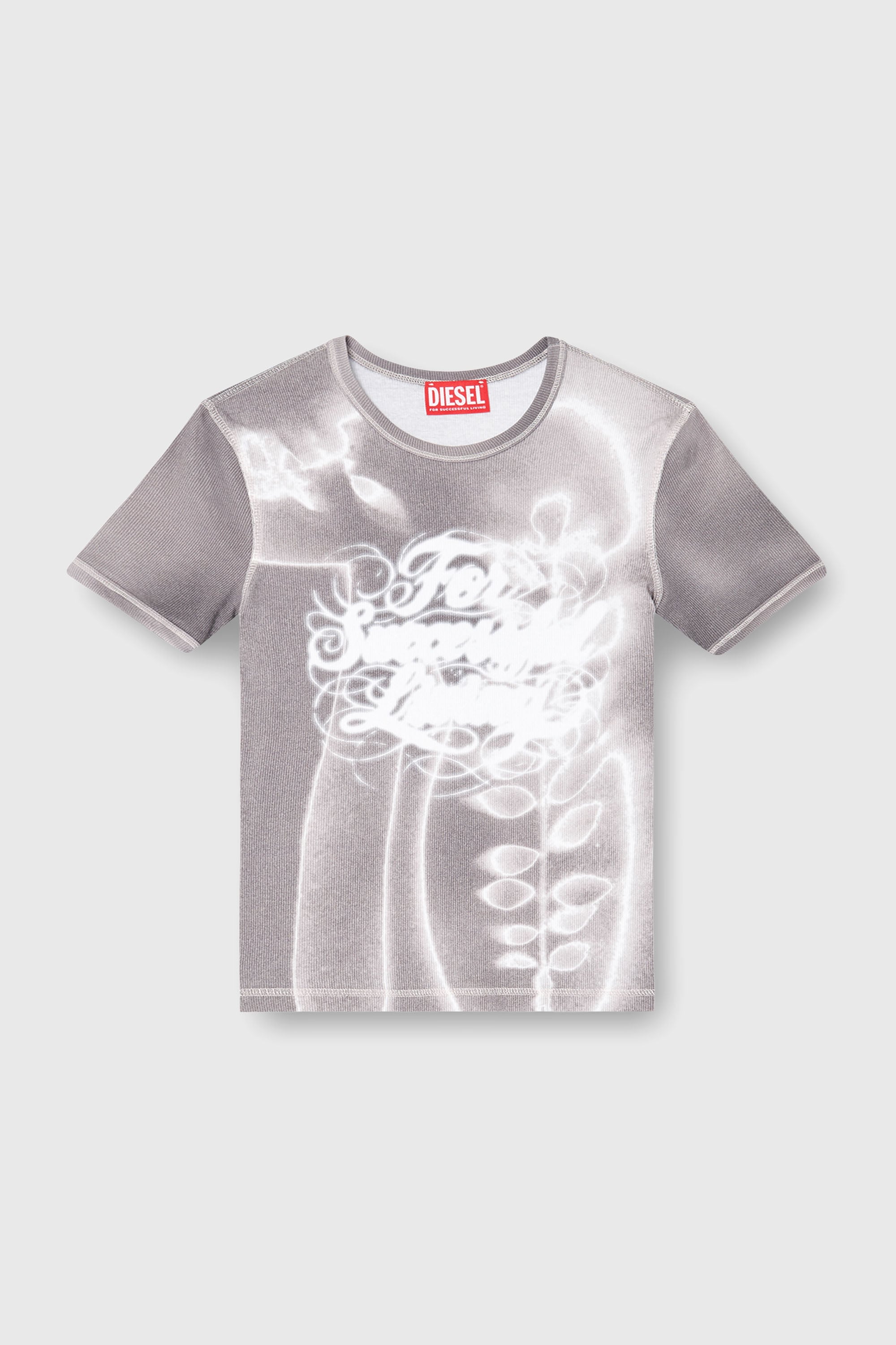 Diesel - T-ELE-LONG-AA4, Female's 半袖トップ in グレー - 2