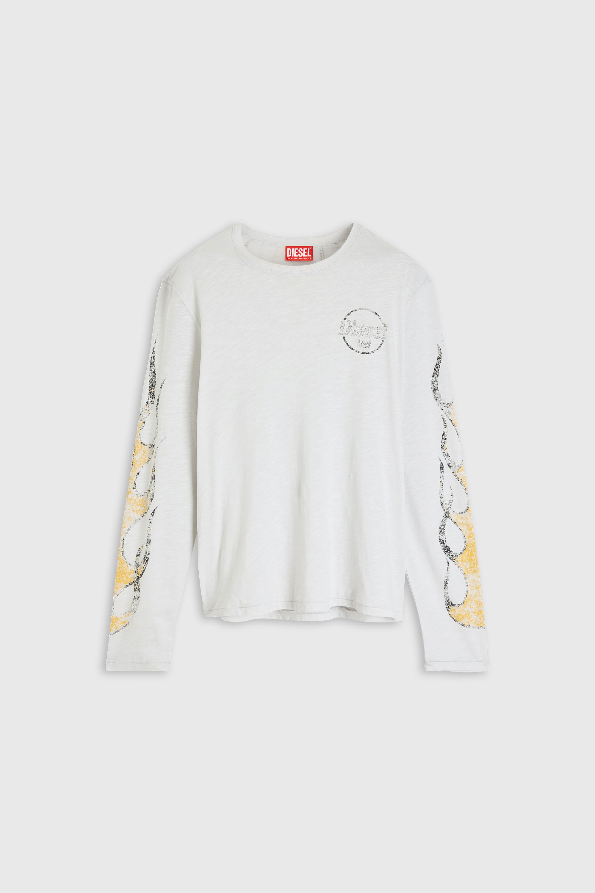 Diesel - T-NOTS-LS, Male's 長袖Tシャツ in ホワイト - 2