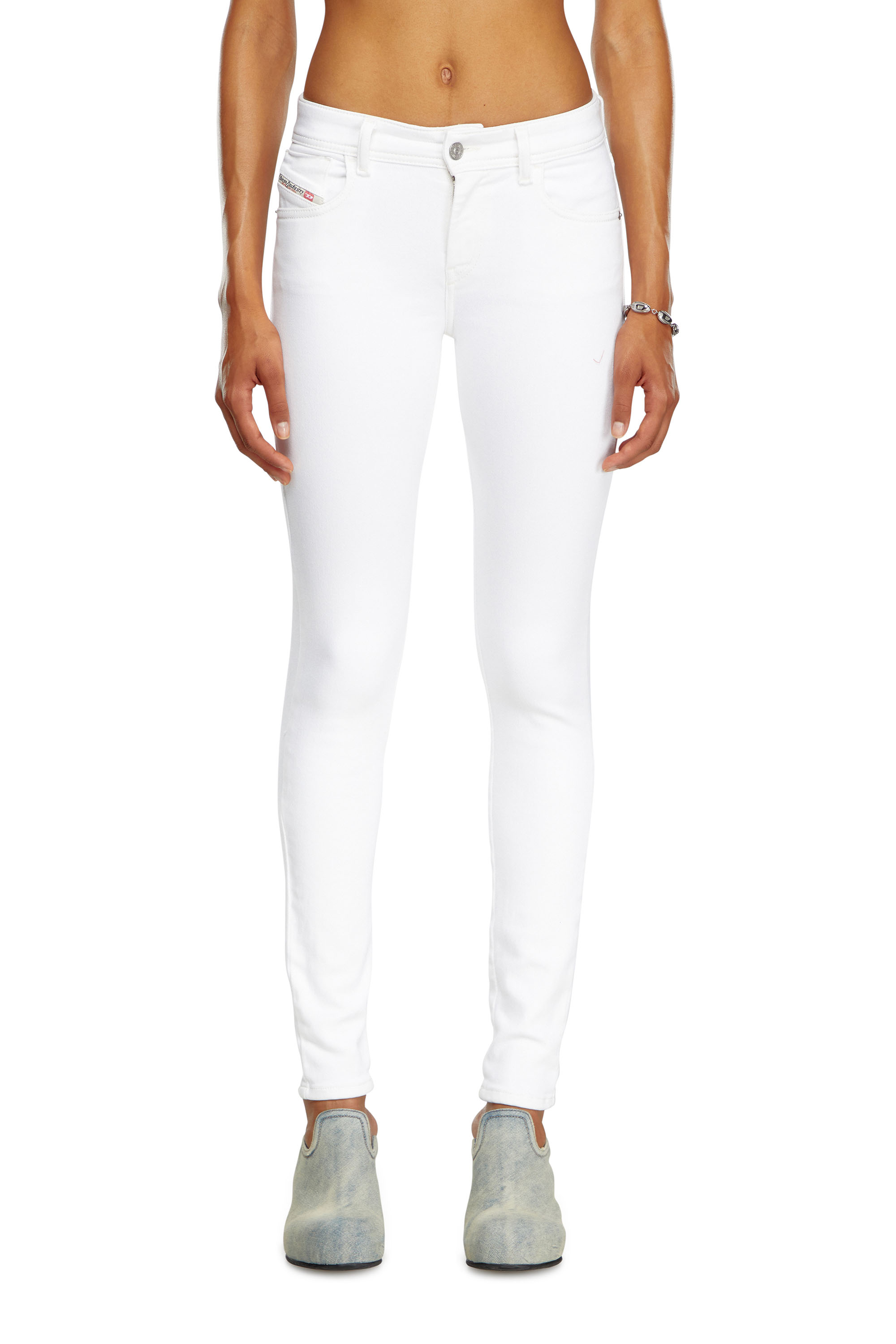 Diesel - Female's Skinny Jeans 2017 Slandy 09F90, ホワイト - 1