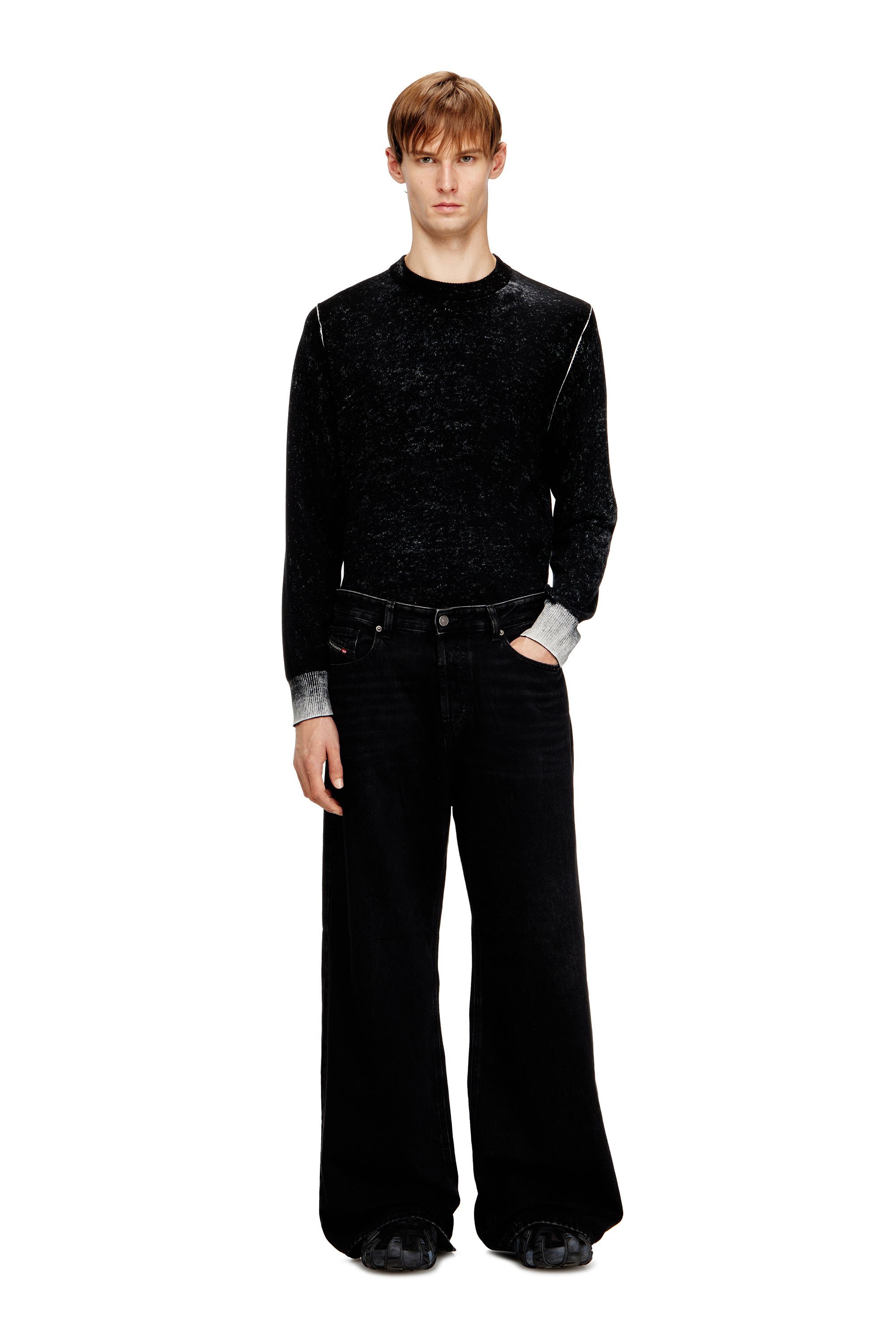 Diesel - Unisex's Relaxed Jeans 1996 D-Sire 09P09, ブラック/ダークグレー - 4