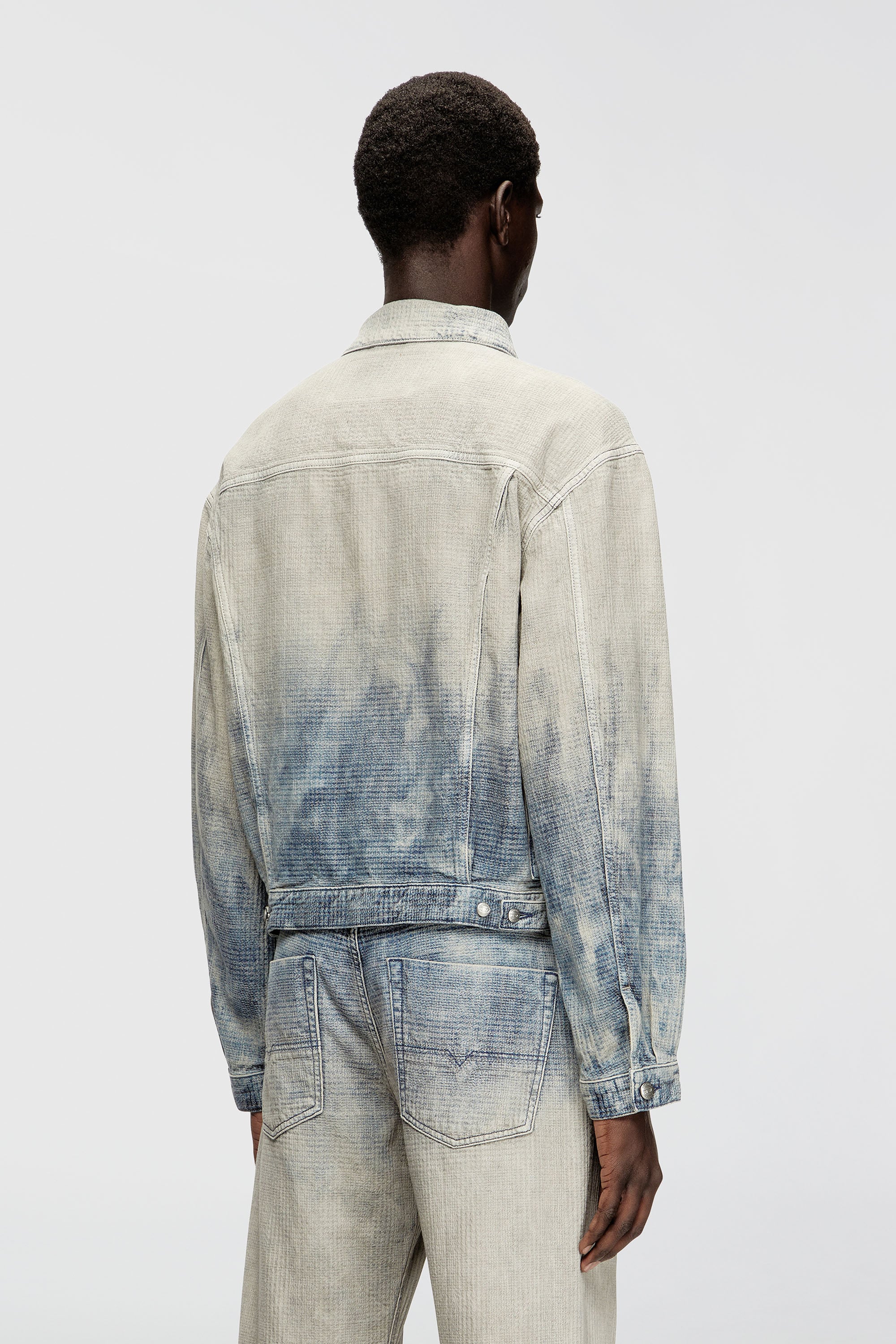 Diesel - D-RANGER, Unisex's デニムジャケット in グレー/ブルー - 5