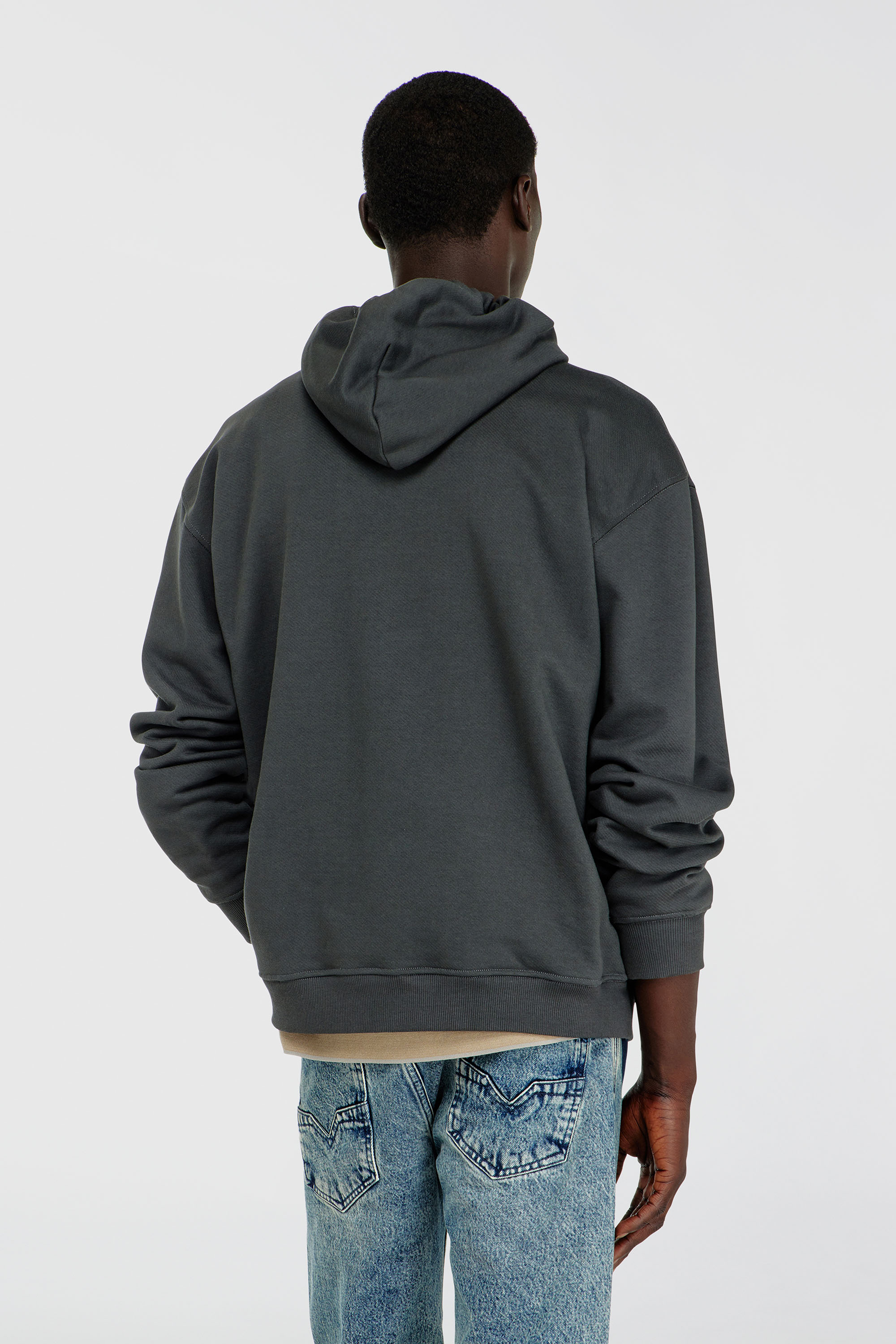 Diesel - S-NORM-HOOD-AA2, Male's プルオーバーパーカー in ダークグレー - 4