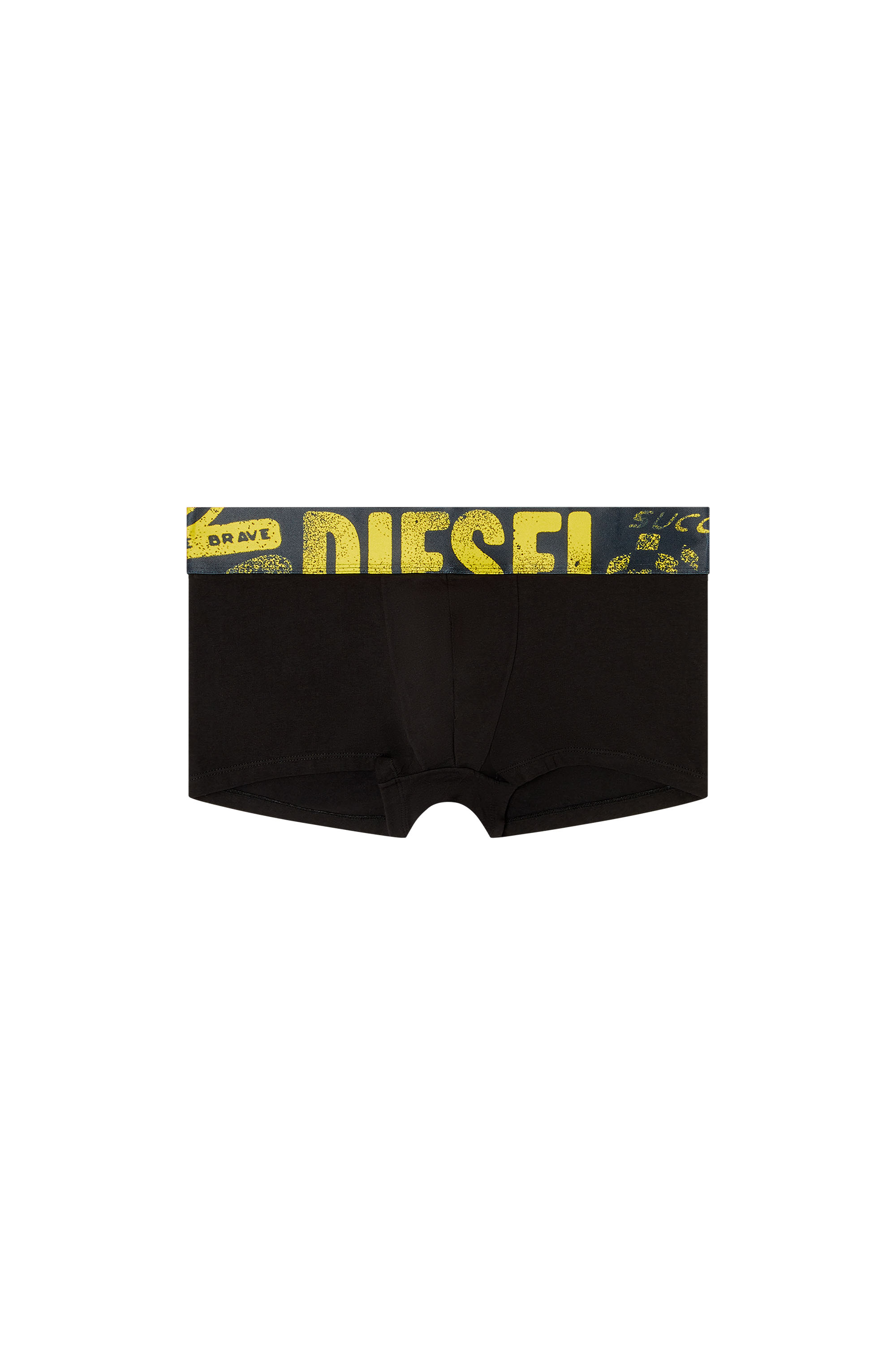 Diesel - DAMIEN-D-POP-55, Male's ボクサーパンツ in ブラック/イエロー - 2
