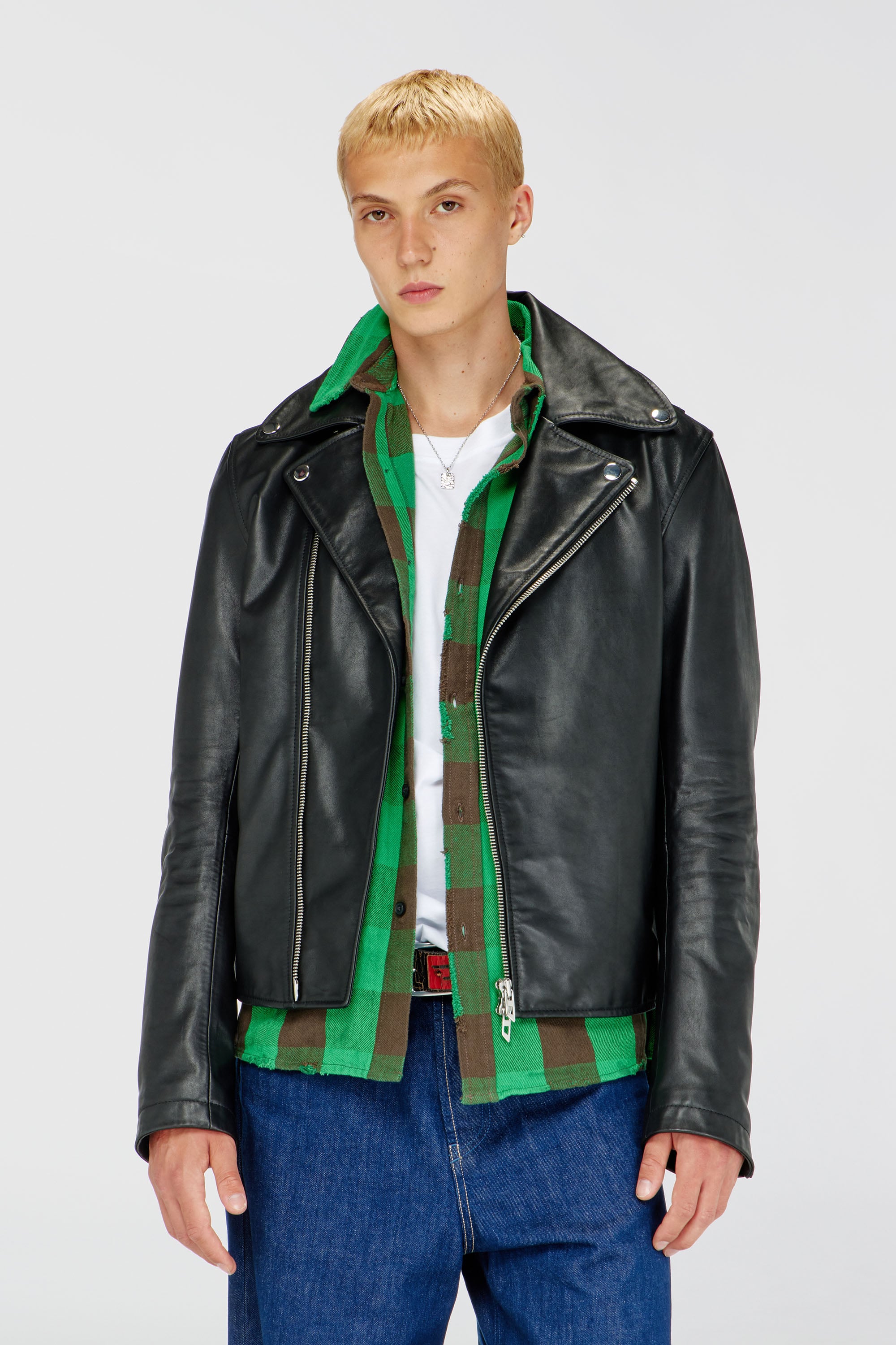 Diesel - L-EO-WRD, Male's ライダースジャケット in ブラック - 1