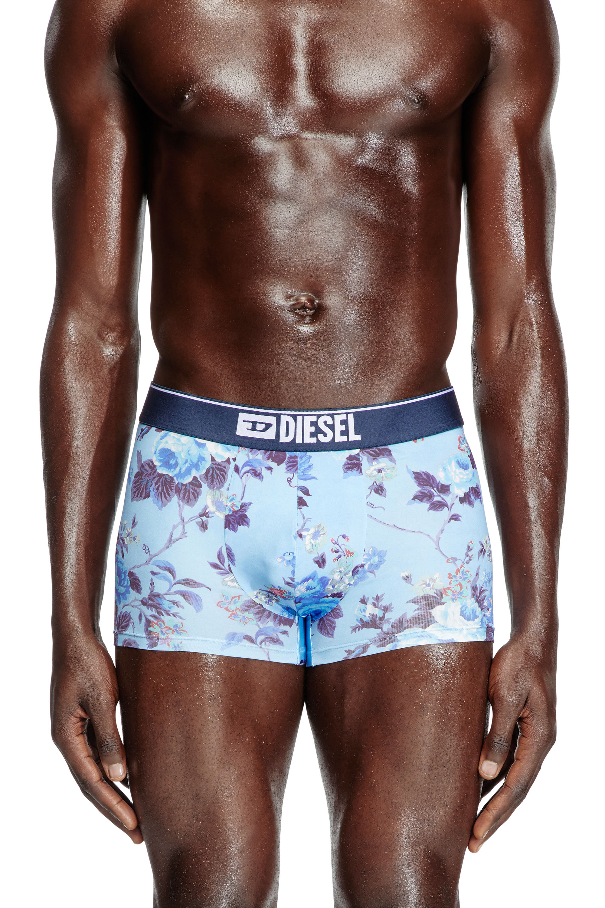 Diesel - DAMIEN, Male's Boxer briefs with floral motif in ライトブルー - 2