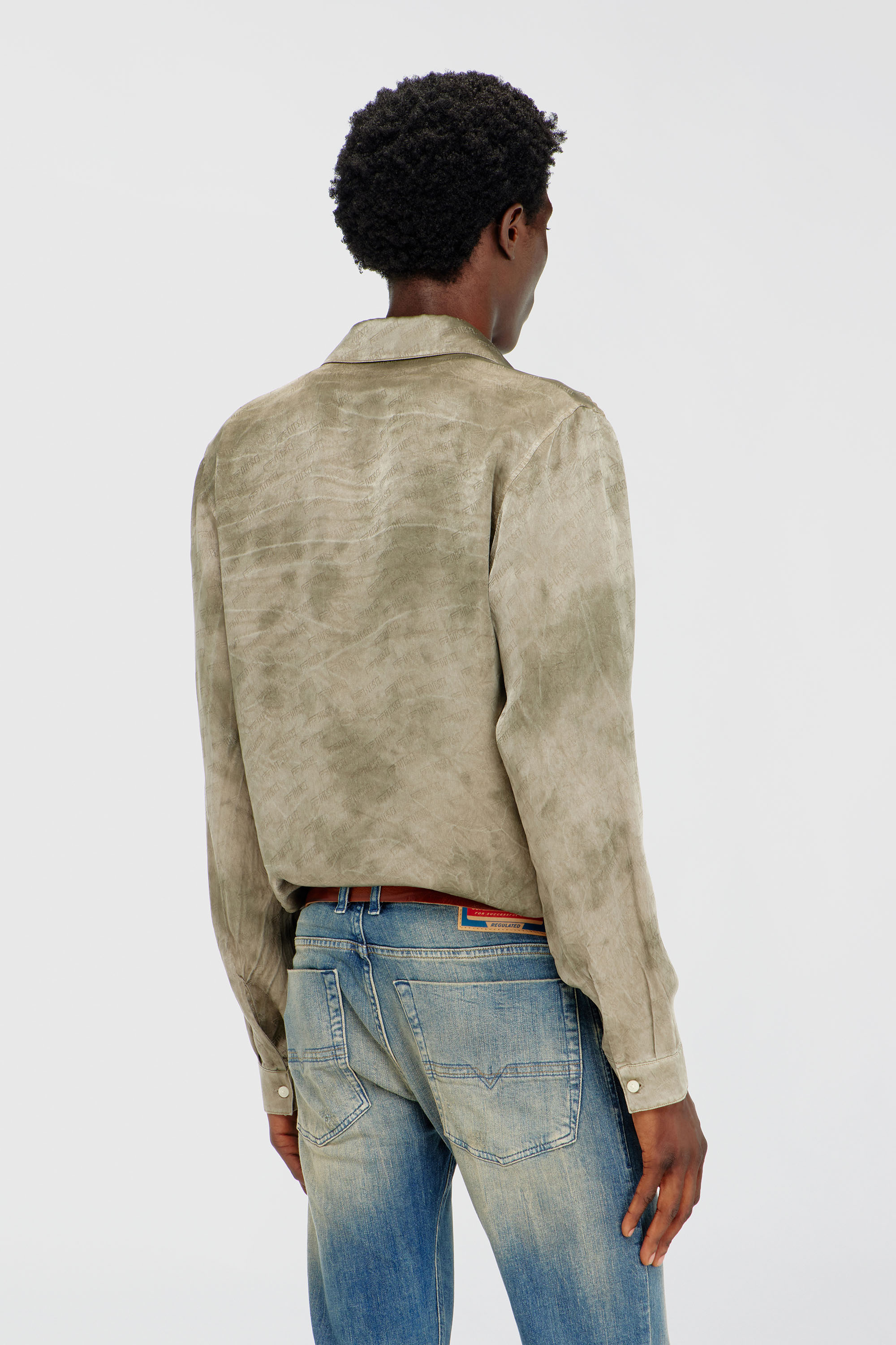Diesel - S-KISSY-HNBW, Male's シャツ in ライトブラウン - 4