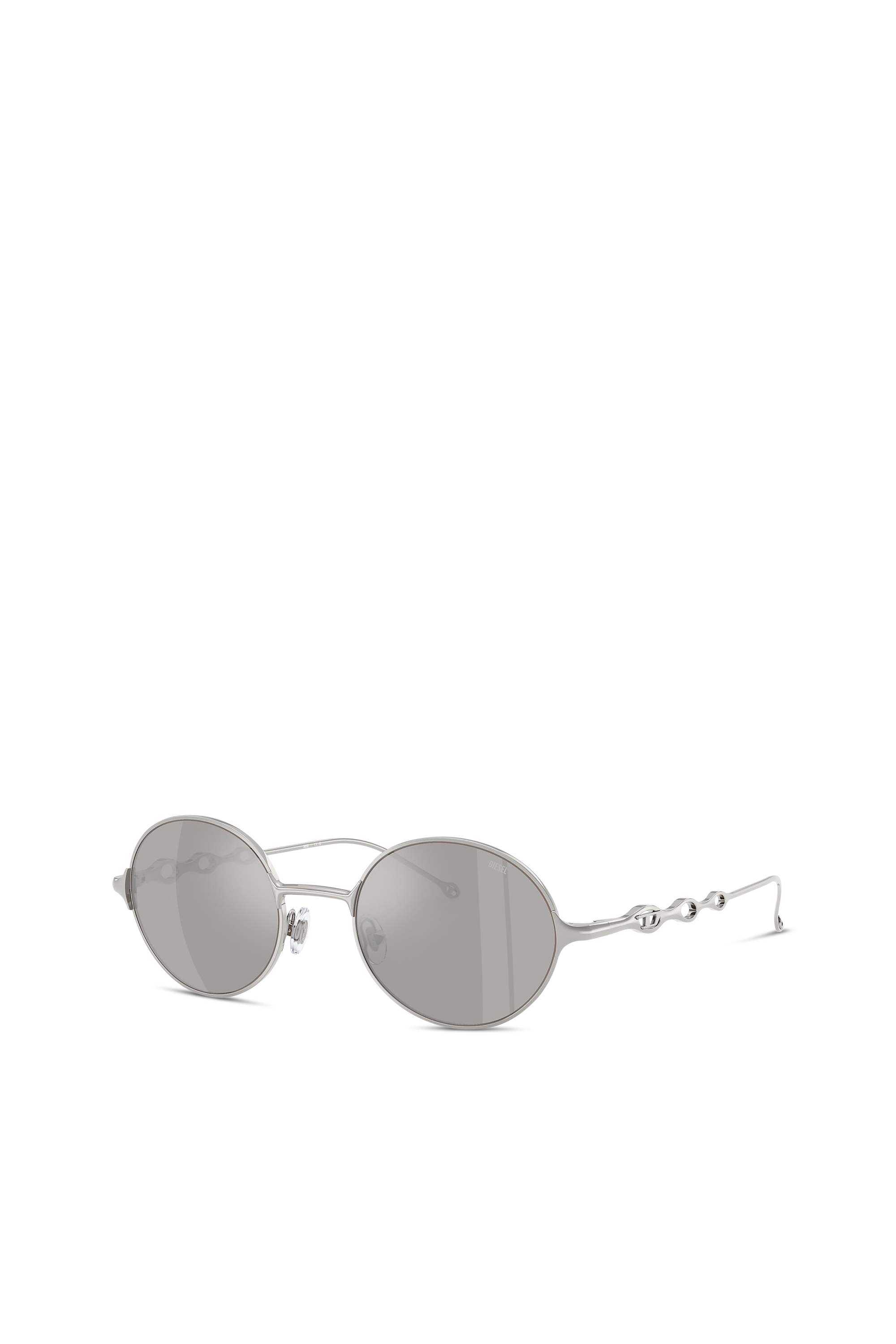 Diesel - 0DL1008, Unisex's Round sunglasses in シルバー - 5