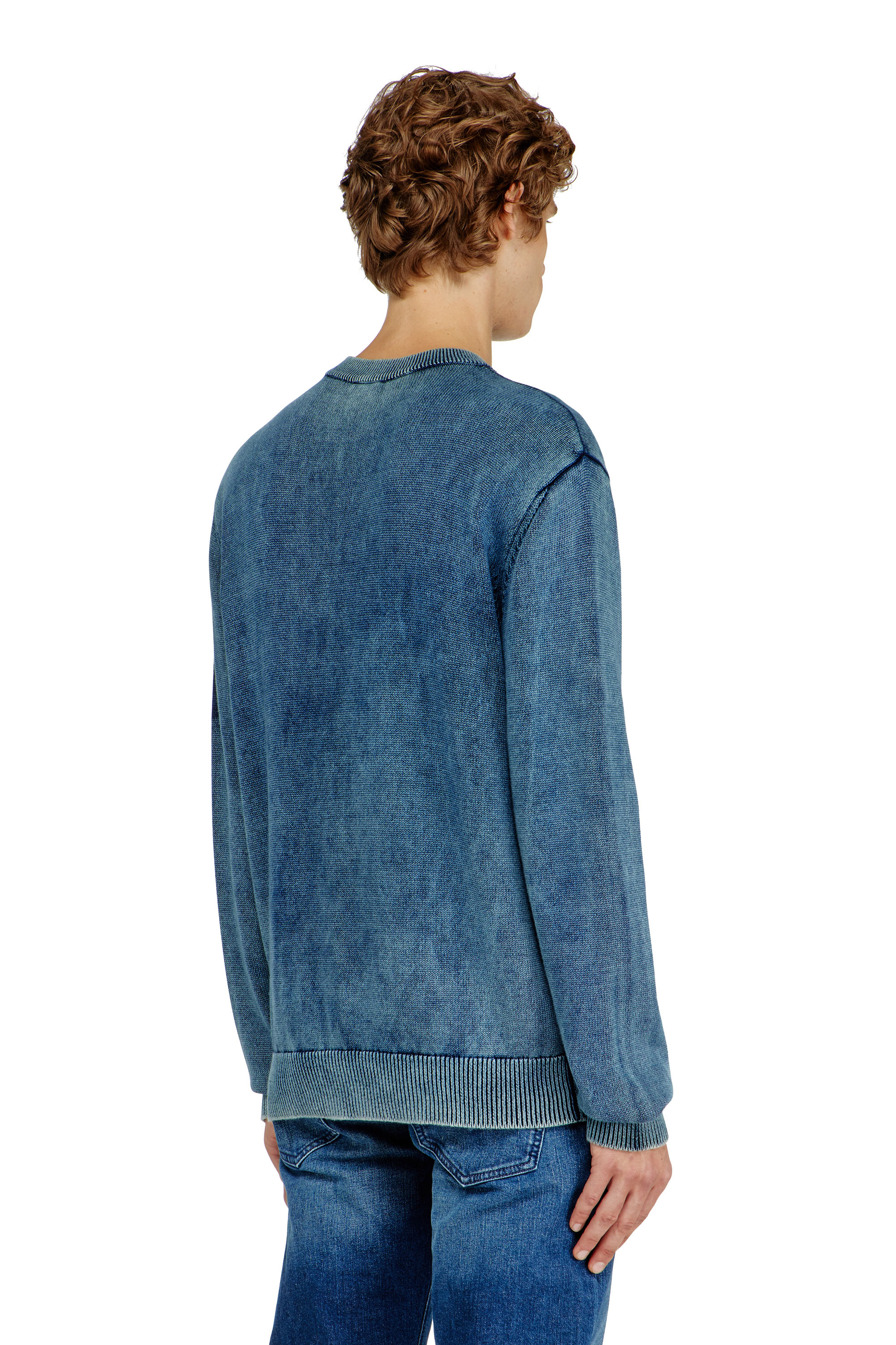 Diesel - K-PERNE, Male's プルオーバーニット in ミディアムブルー - 5