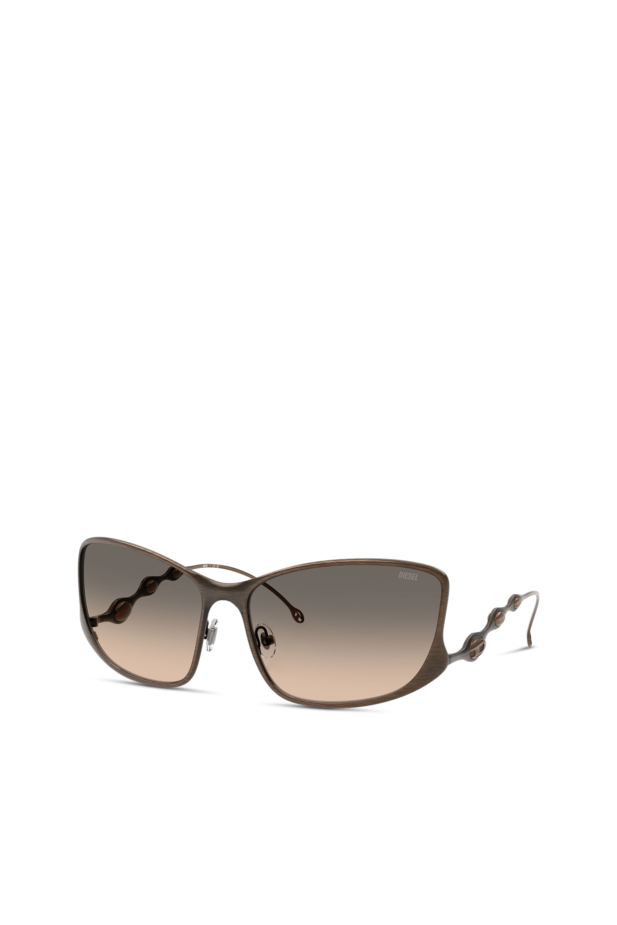 Diesel - 0DL1013, Unisex's Rectangle sunglasses in ブラウン - 4