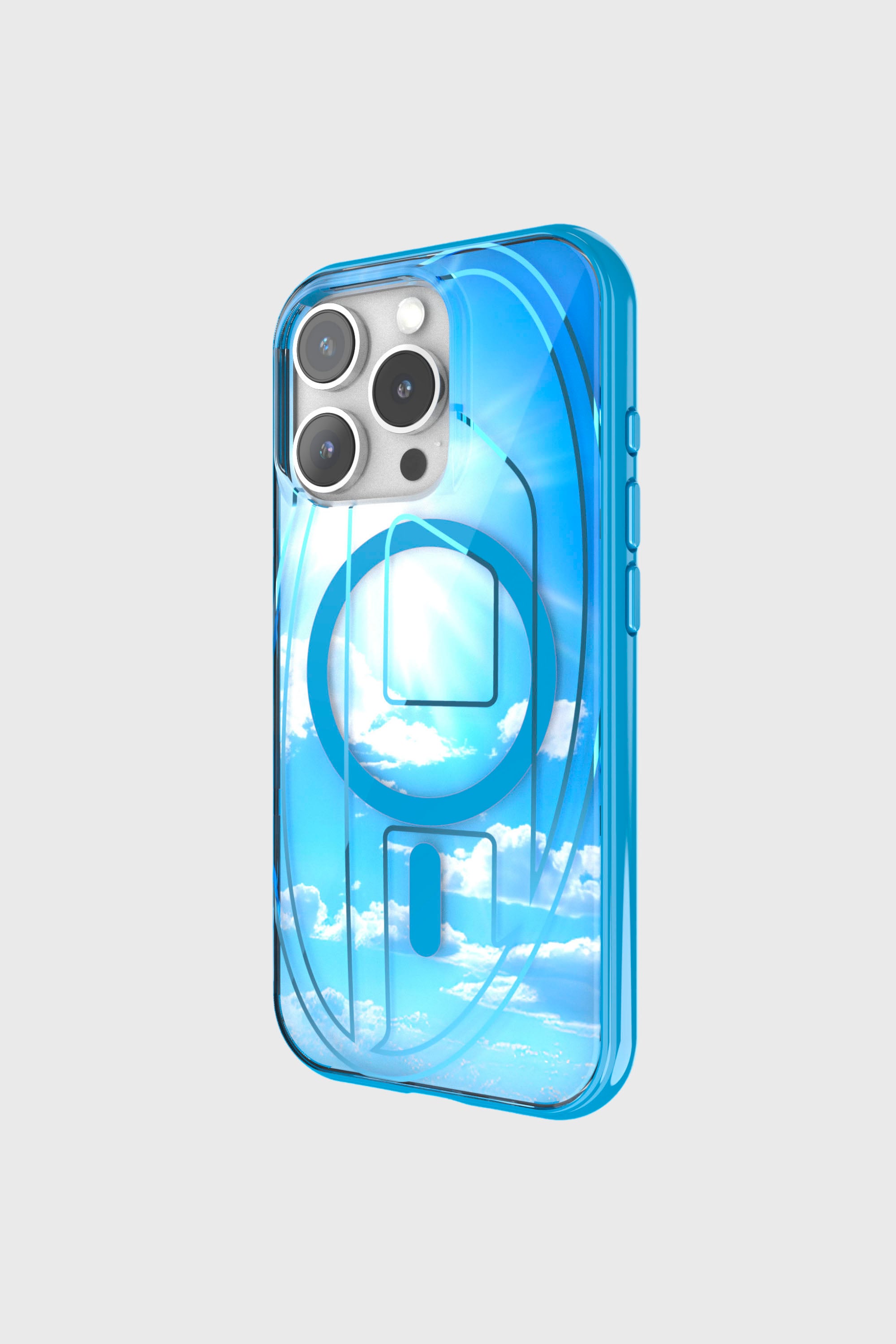Diesel - 60253 AOP CASE, Unisex's Oval D Case with Magsafe iPhone 16 Pro in アジュール - 3