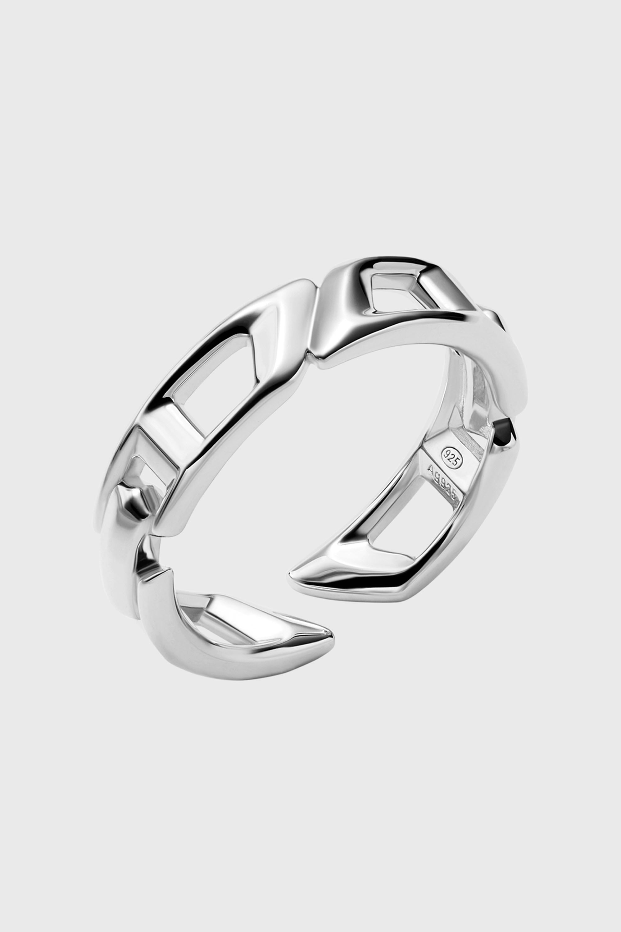 Diesel - DL1349040 STERLING SILVER JEWEL, Unisex's リング in シルバー - 1