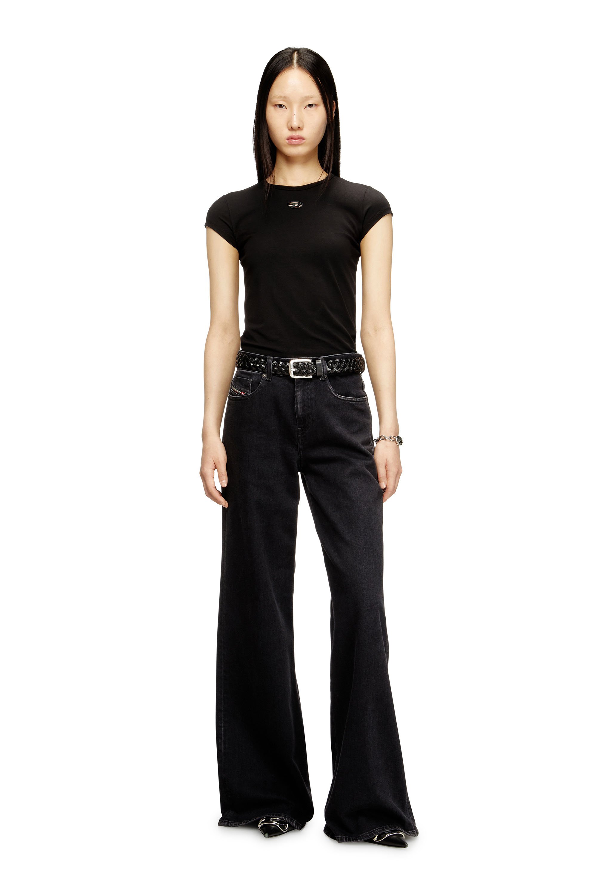 Diesel - T-ANGIE-OD, Female's 半袖トップ in ブラック - 2