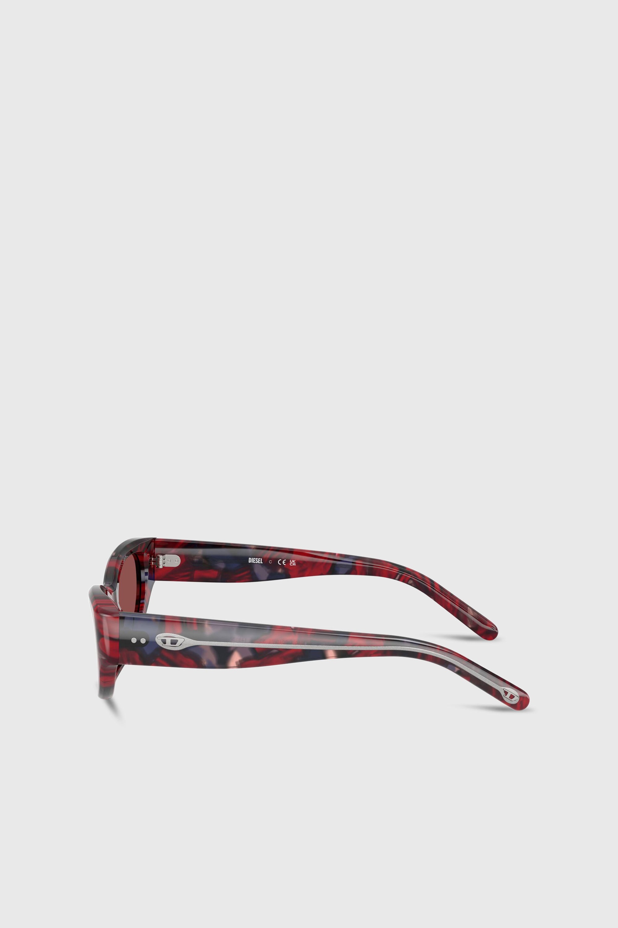 Diesel - 0DL2010U, Unisex's Cat-eye style sunglasses in レッド/ブラウン - 5