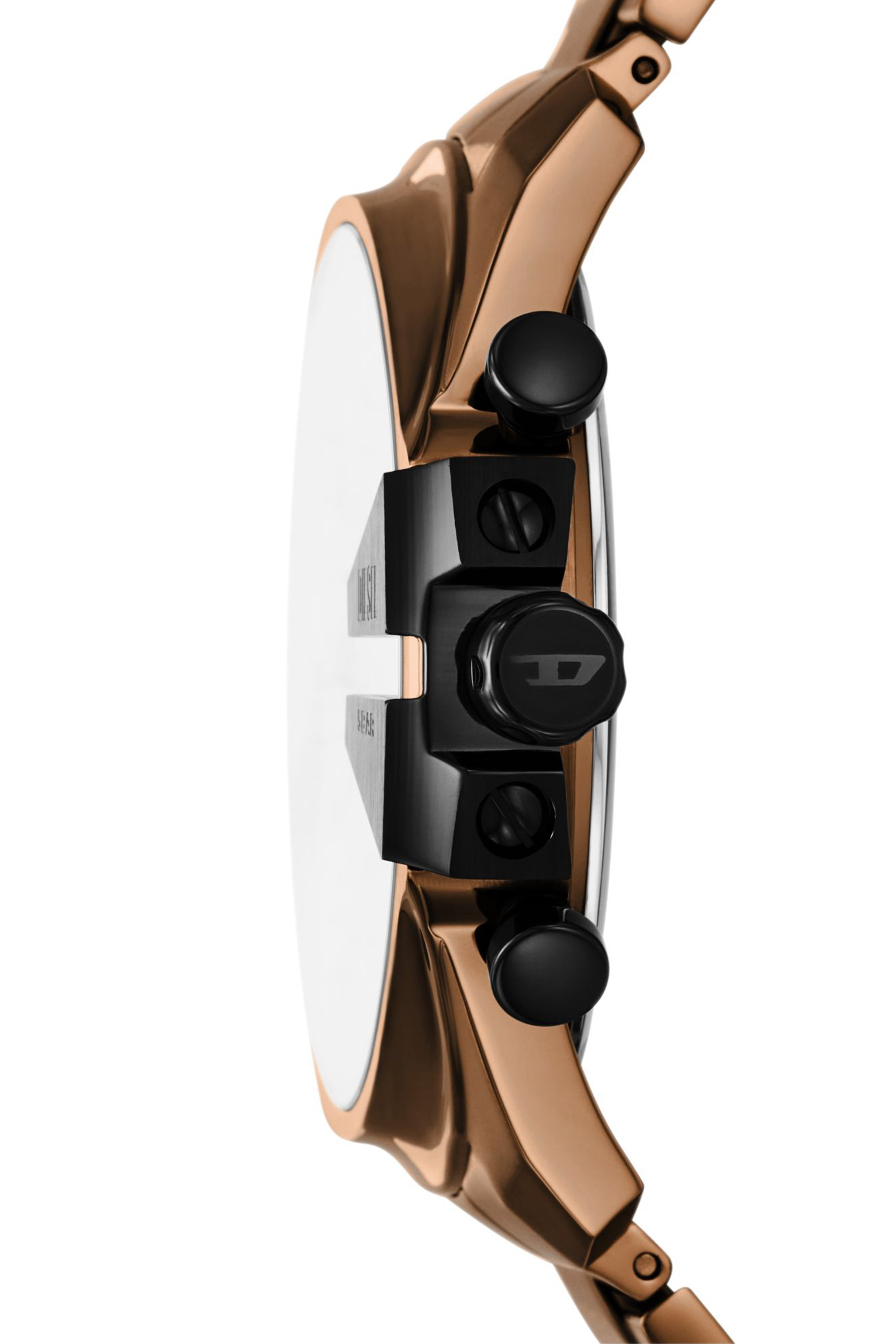 Diesel - DZ4697 WATCH, Male's Mega Chief slim brown Stainless steel watch in ブロンズ - 3