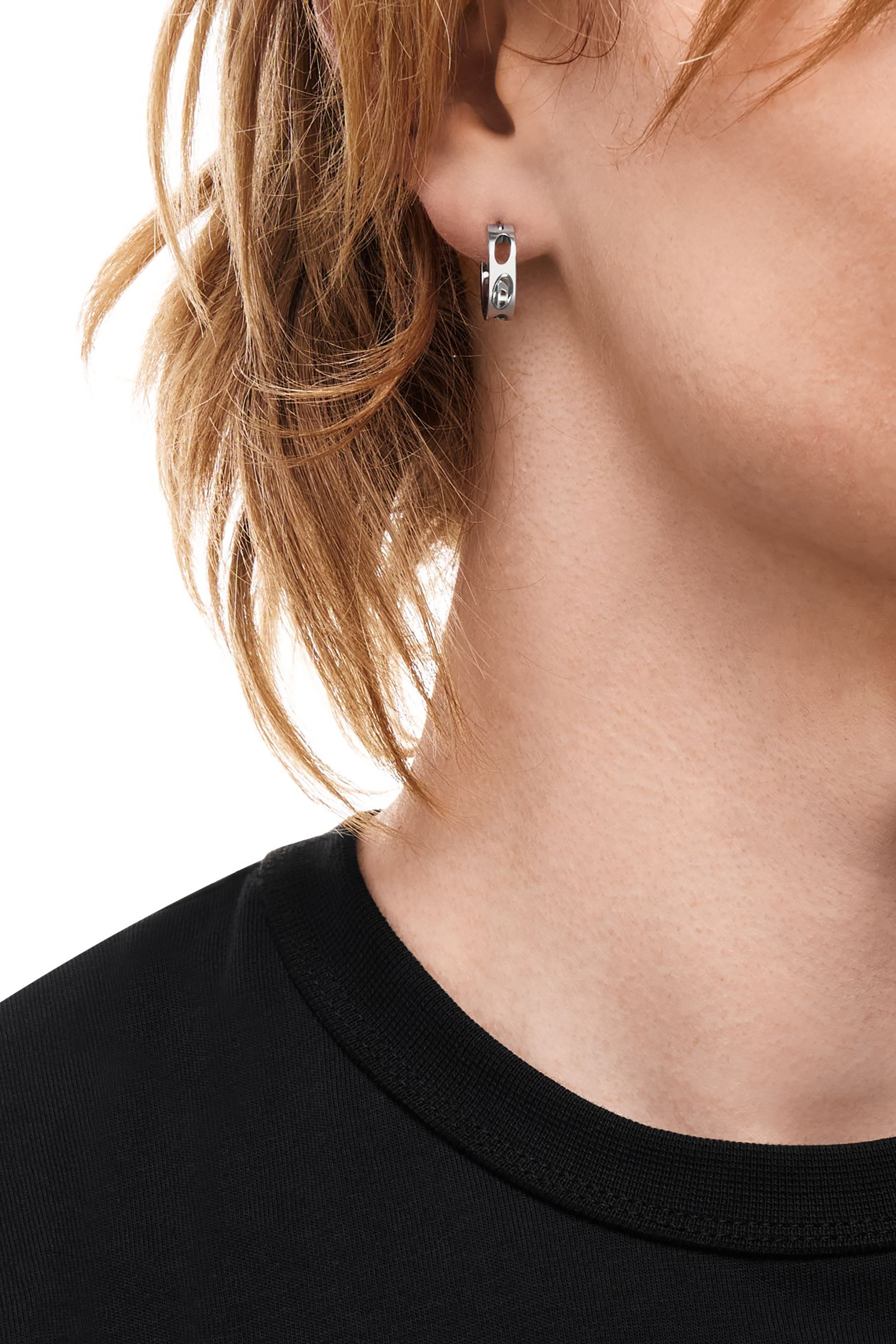 Diesel - DX166440 JEWELLERY, Unisex's Stainless Steel Hoop Earring in シルバー - 4