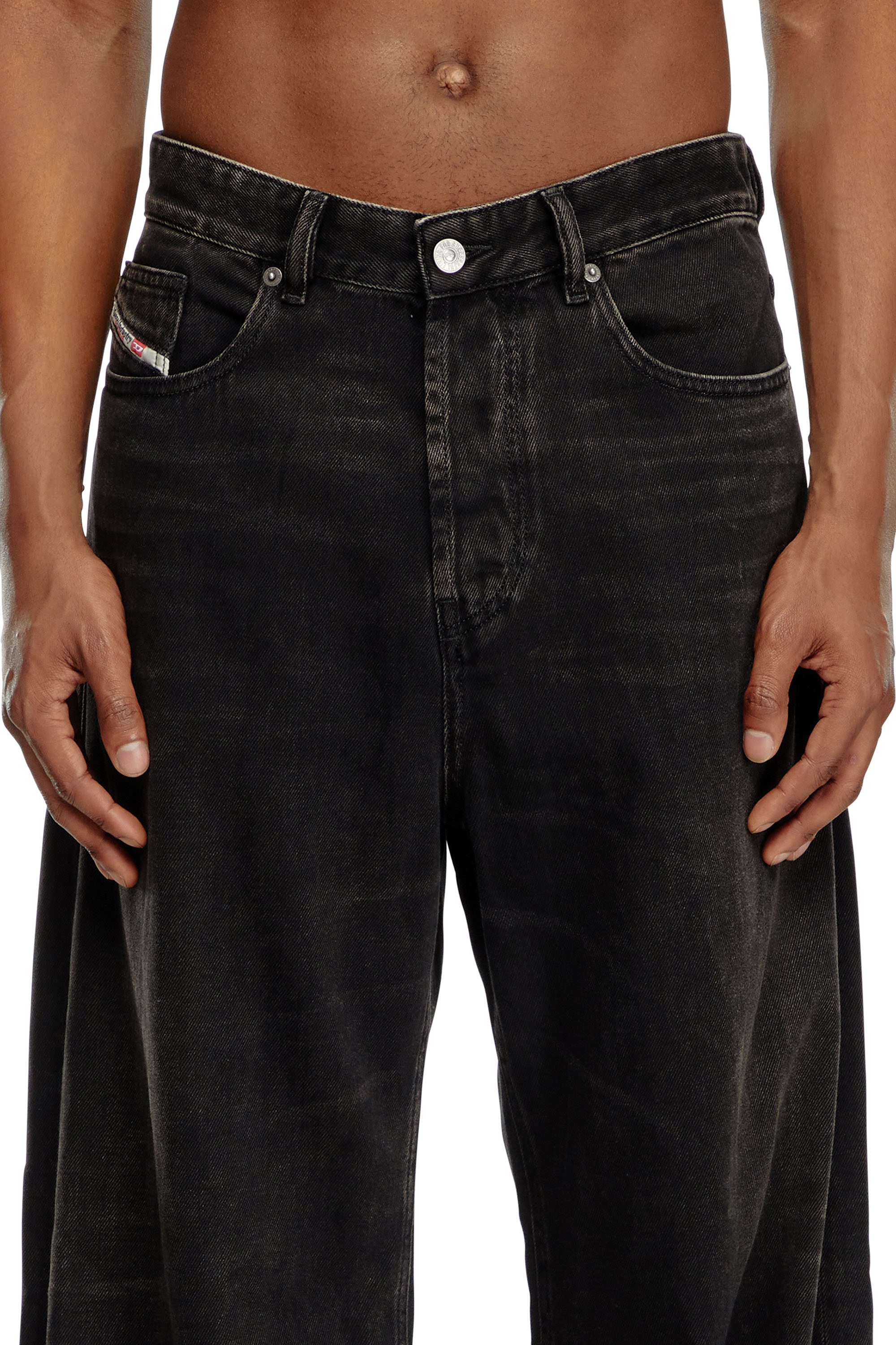 パンツ DIESEL D-Rise Diesel D-Rise ダメージ ストレートジーンズ | ブラック