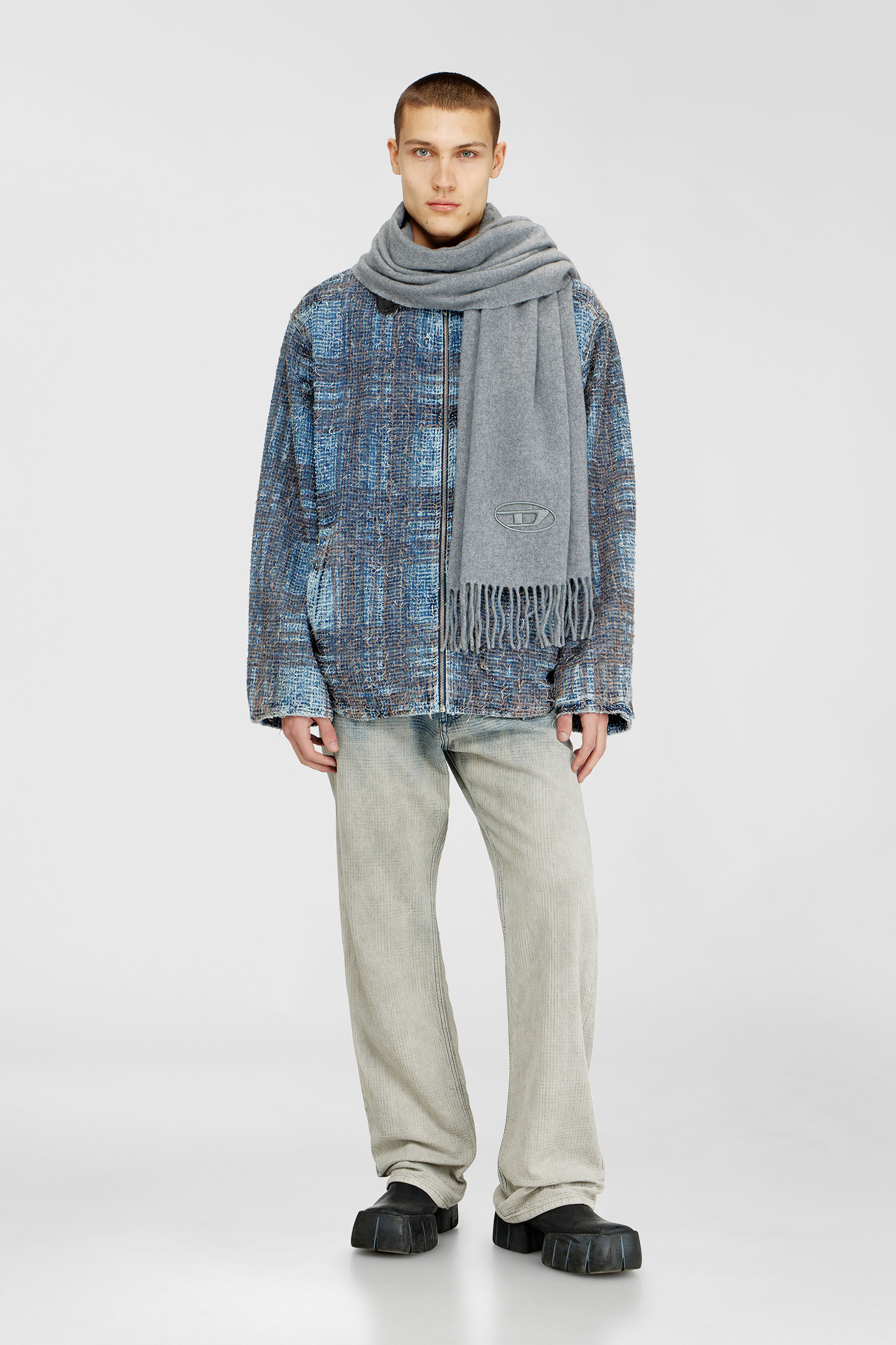 Diesel - S-IMON-D-LONG, Unisex's ストール in グレー - 4