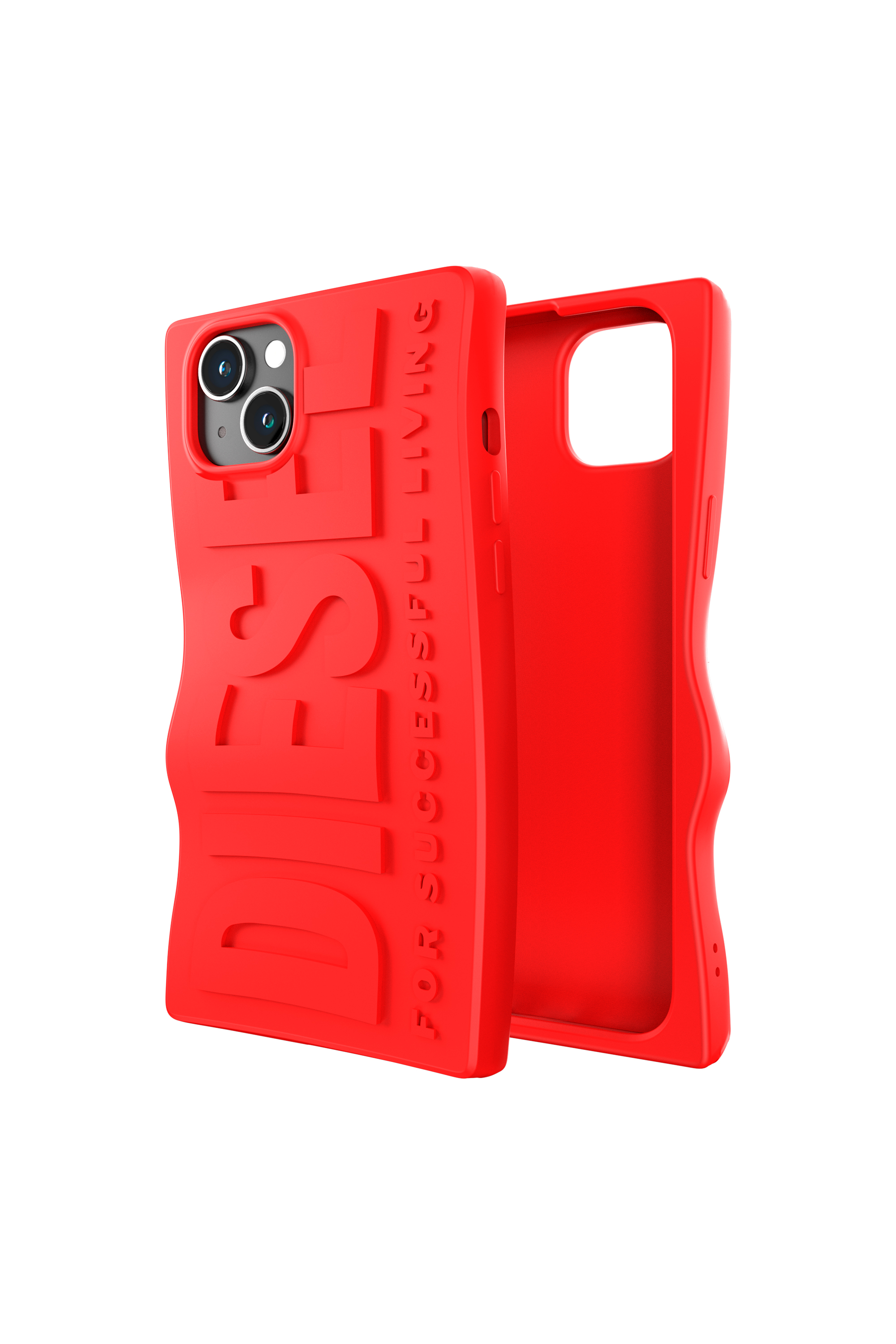 Diesel - 54118 MOULDED CASE, Unisex's iPhone 15 Plus シリコンケース in レッド - 1