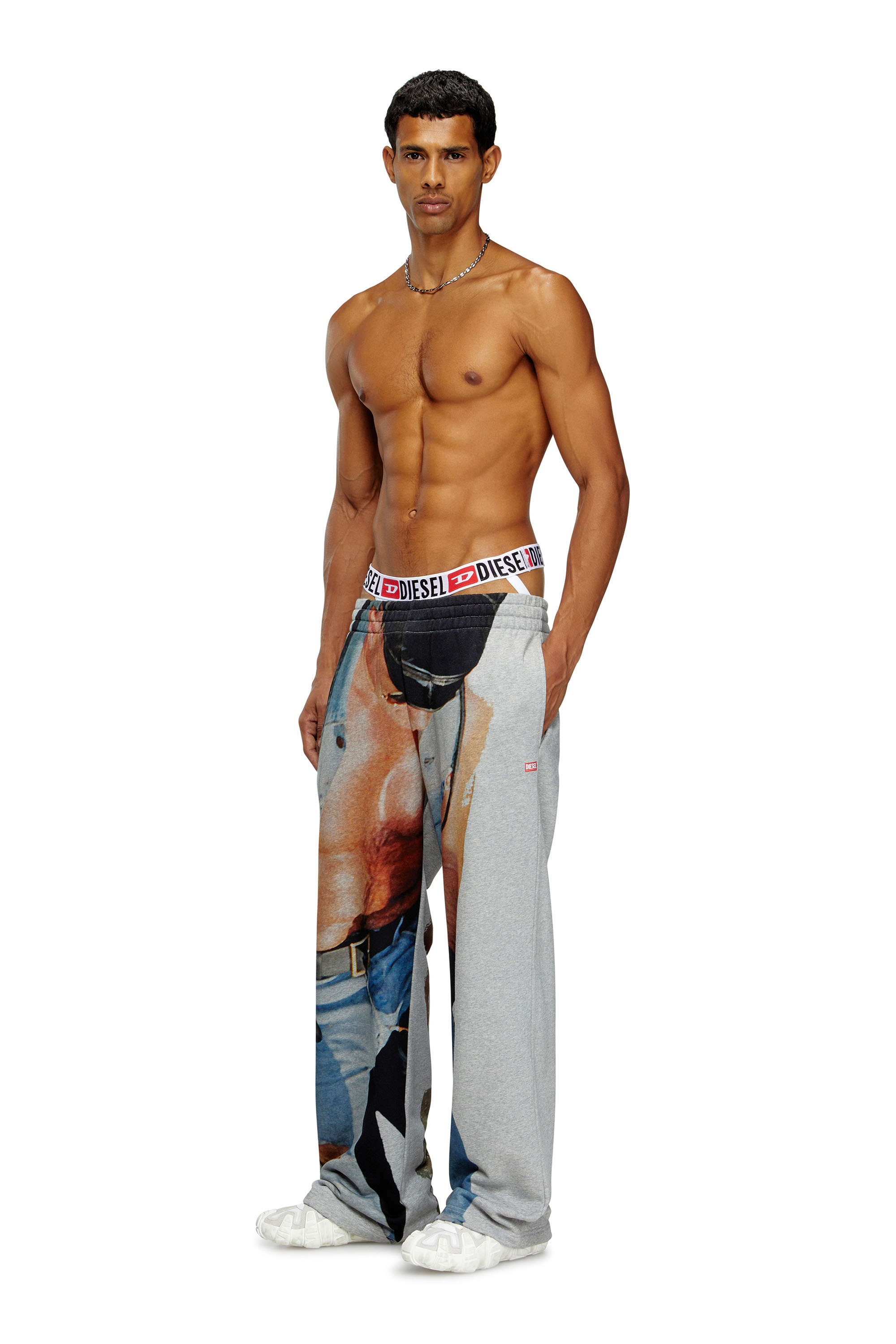 Diesel - PR-UMBR-JOCKY, Male's Jock strap with graphic print in ホワイト - 2