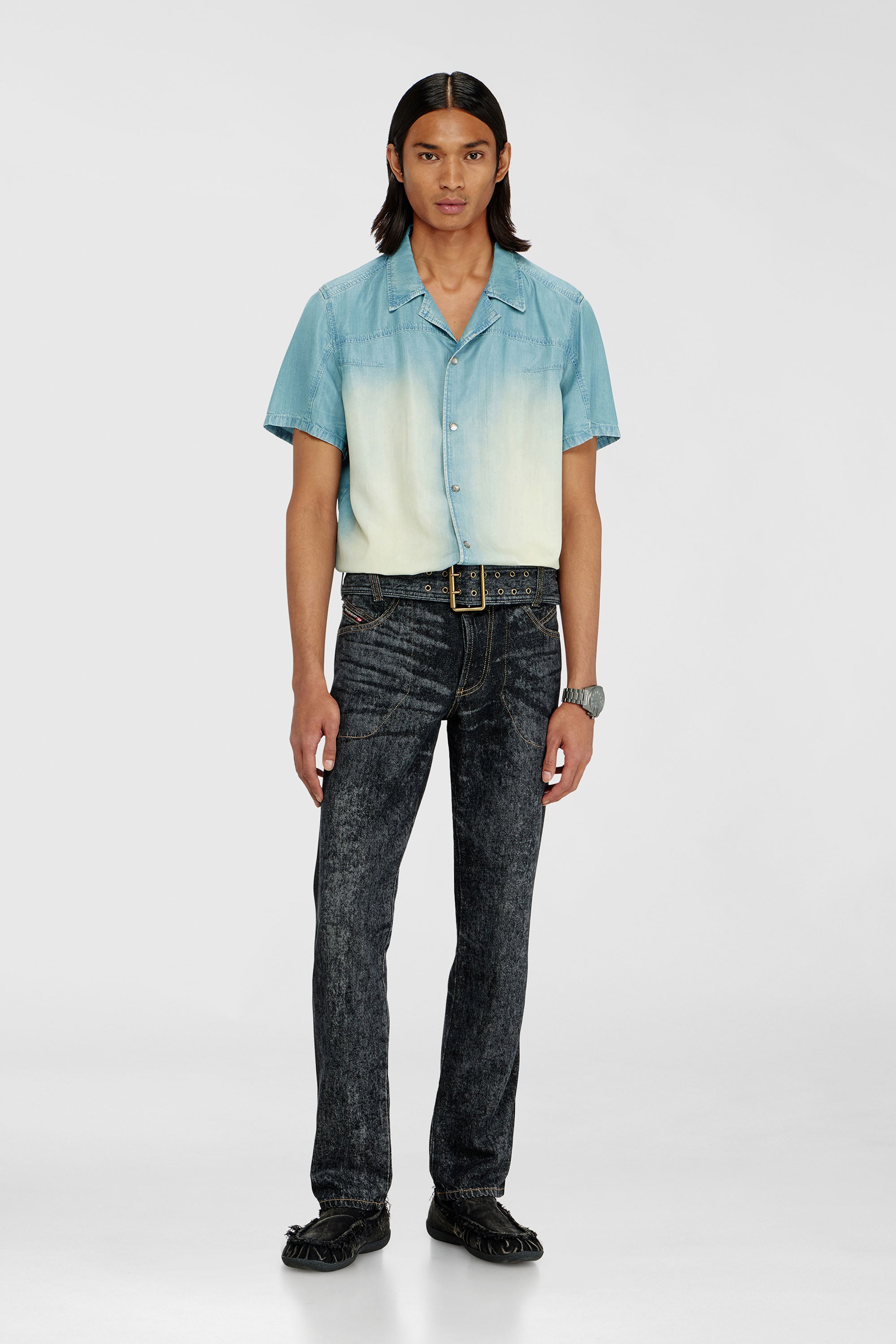 Diesel - Male's Slim Jeans D-Villus 09Q24, ブラック/ダークグレー - 1