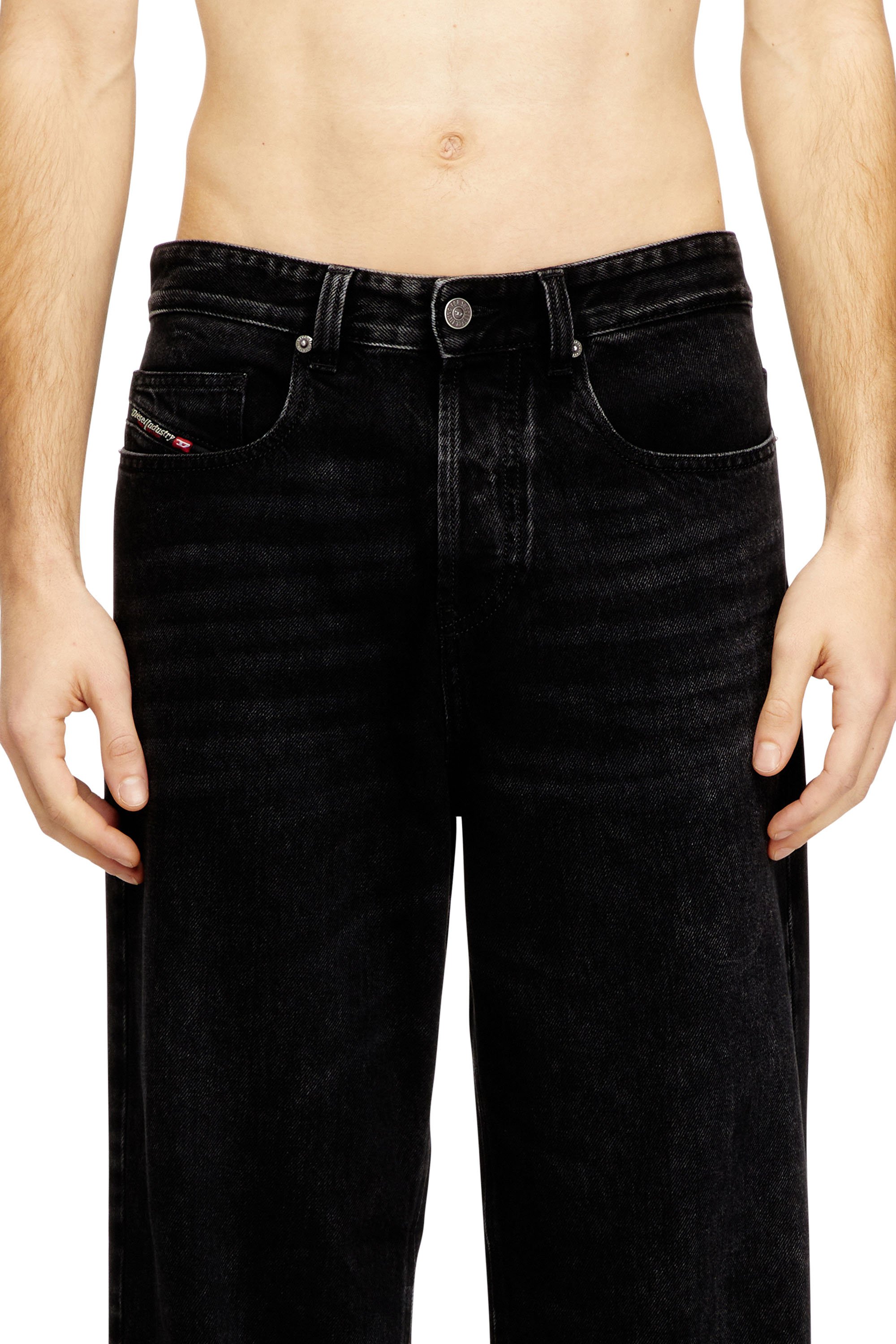 Diesel - Male's Relaxed Jeans 2001 D-Macro 09P09, ブラック/ダークグレー - 4